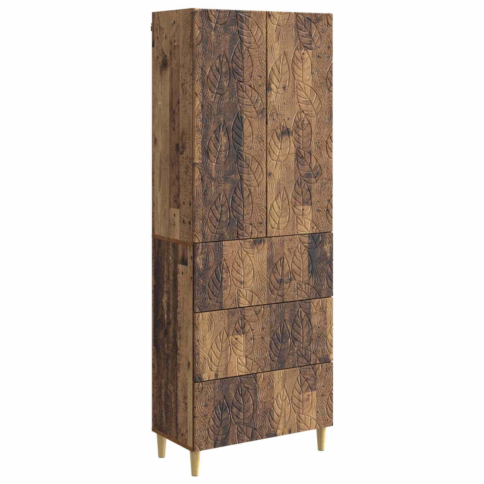 vidaXL Schrankset 2 pcs Altholz 66 x 34,5 x 90 cm Holzwerkstoff