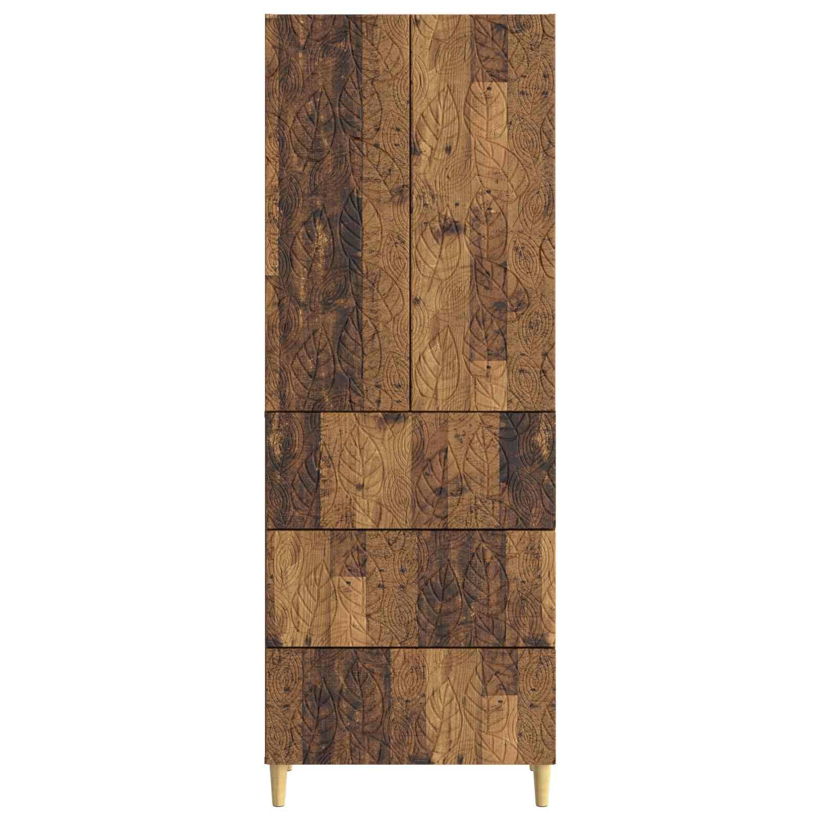 vidaXL Schrankset 2 pcs Altholz 66 x 34,5 x 90 cm Holzwerkstoff