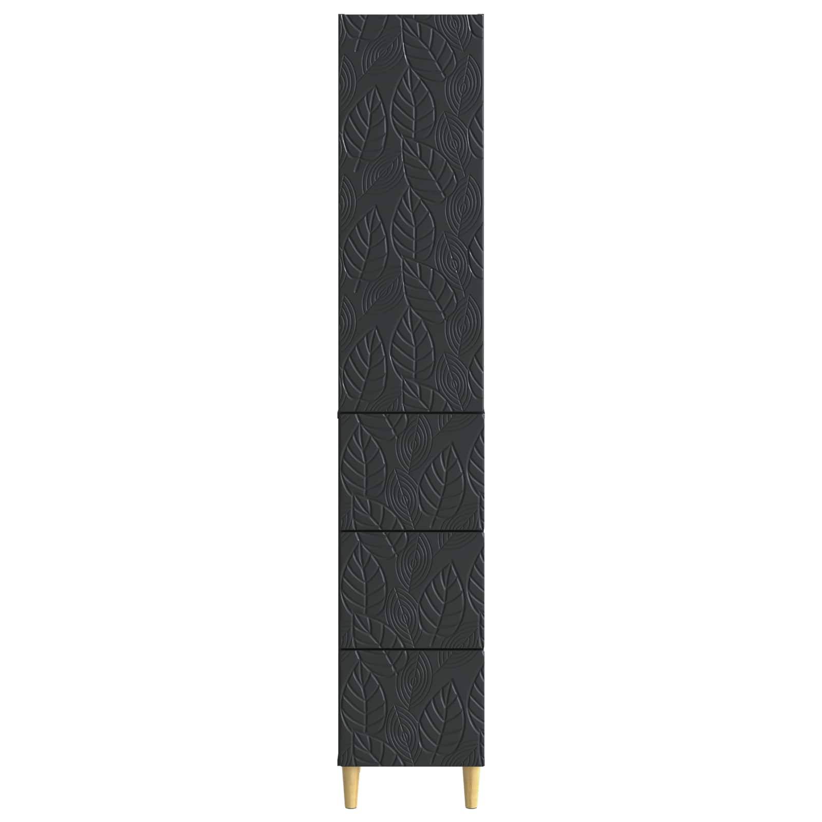 vidaXL Schrankset 2 pcs Schwarz 33 x 34,5 x 90 cm Holzwerkstoff