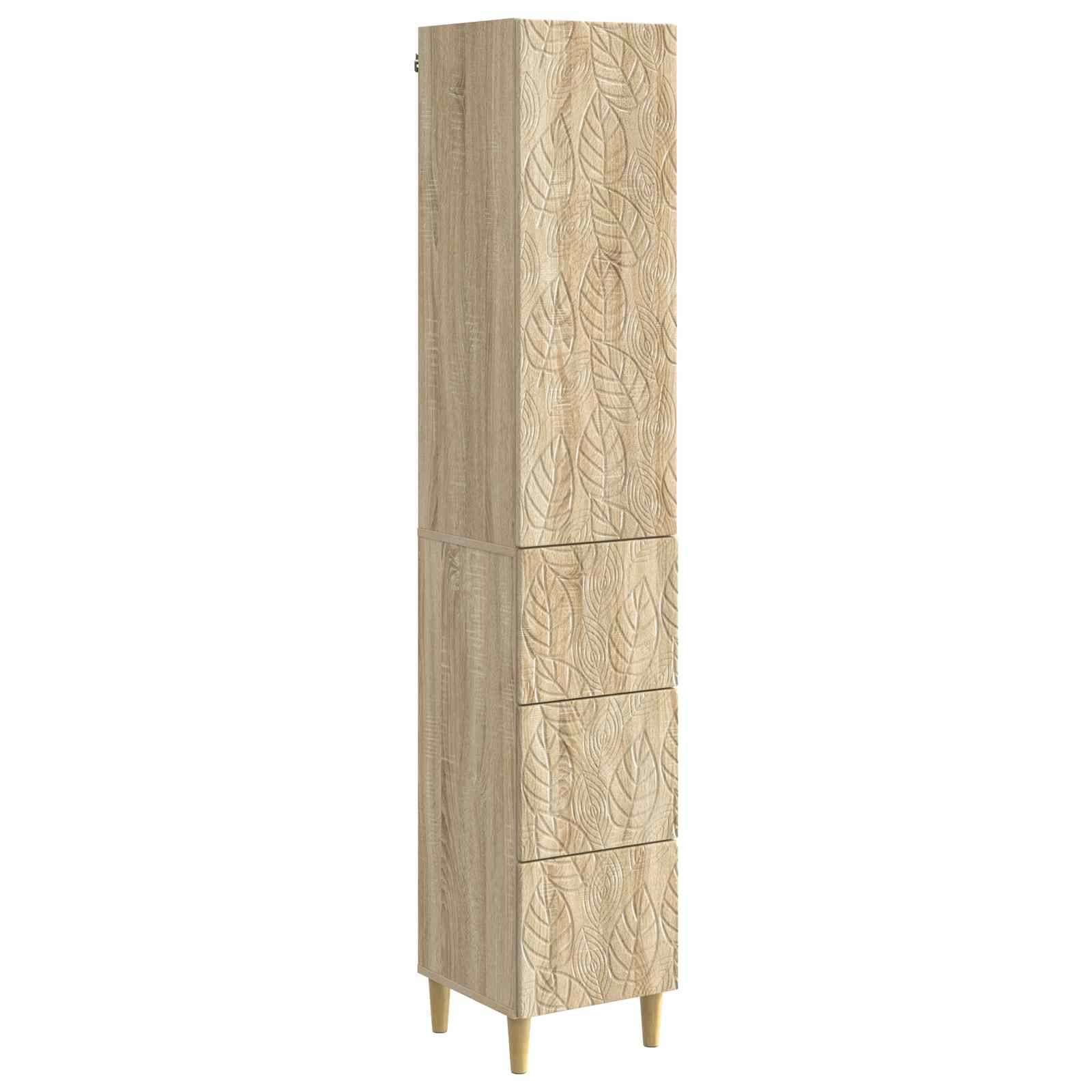 vidaXL Schrankset 2 pcs Sonoma-Eiche 33 x 34,5 x 90 cm Holzwerkstoff