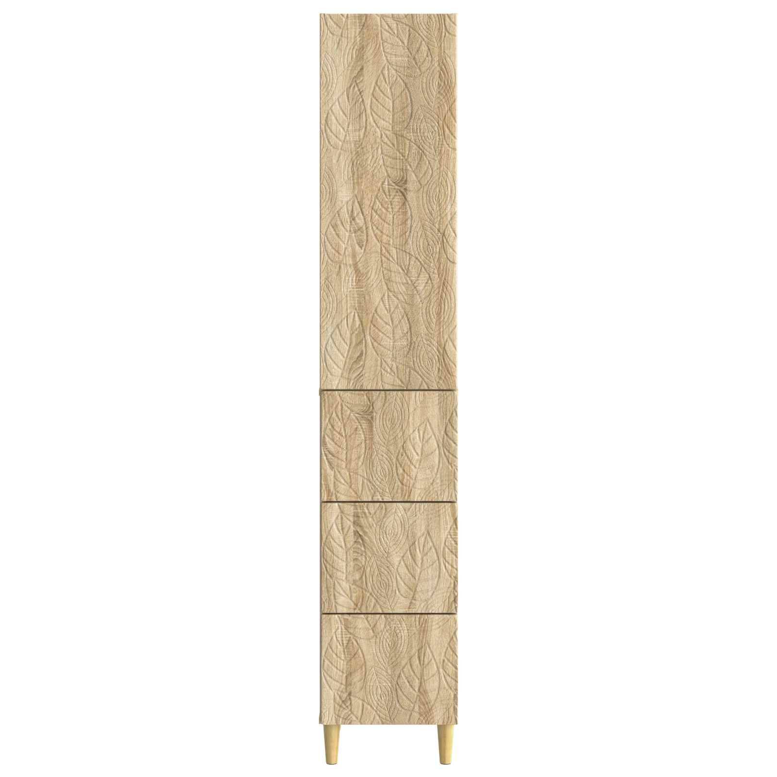 vidaXL Schrankset 2 pcs Sonoma-Eiche 33 x 34,5 x 90 cm Holzwerkstoff