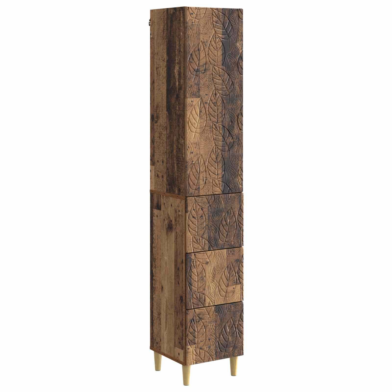 vidaXL Schrankset 2 pcs Altholz 33 x 34,5 x 90 cm Holzwerkstoff