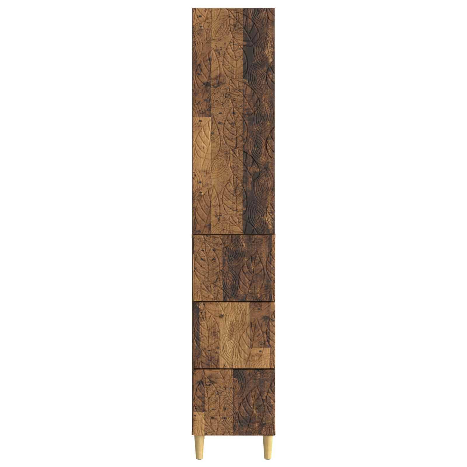 vidaXL Schrankset 2 pcs Altholz 33 x 34,5 x 90 cm Holzwerkstoff