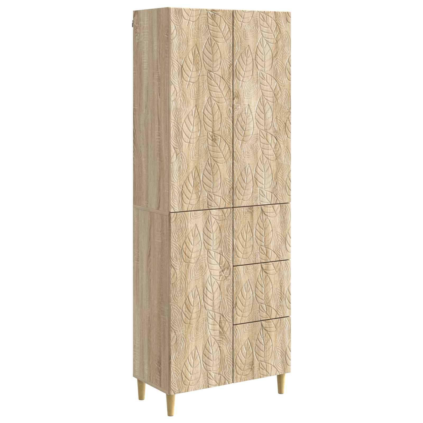 vidaXL 2 pcs Sonoma-Eiche