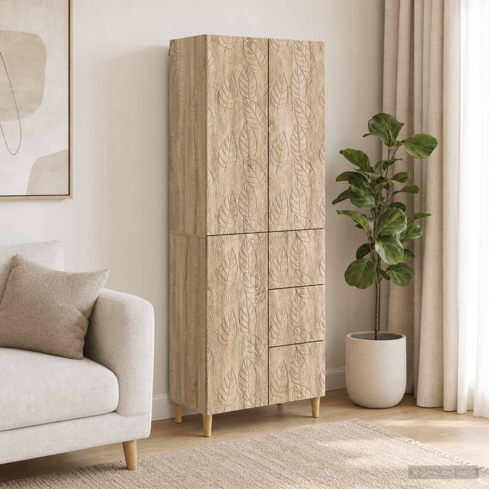 vidaXL 2 pcs Sonoma-Eiche