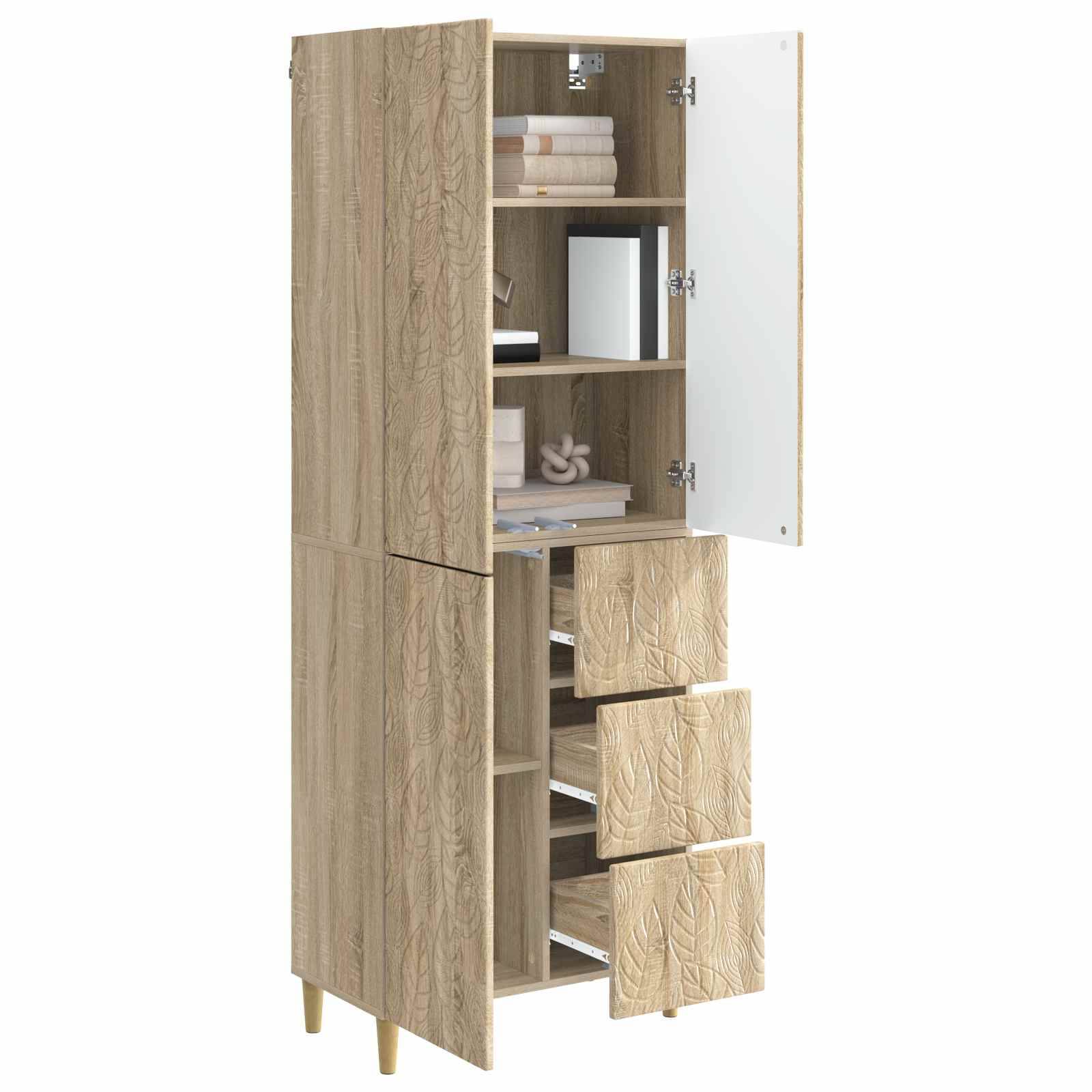 vidaXL 2 pcs Sonoma-Eiche