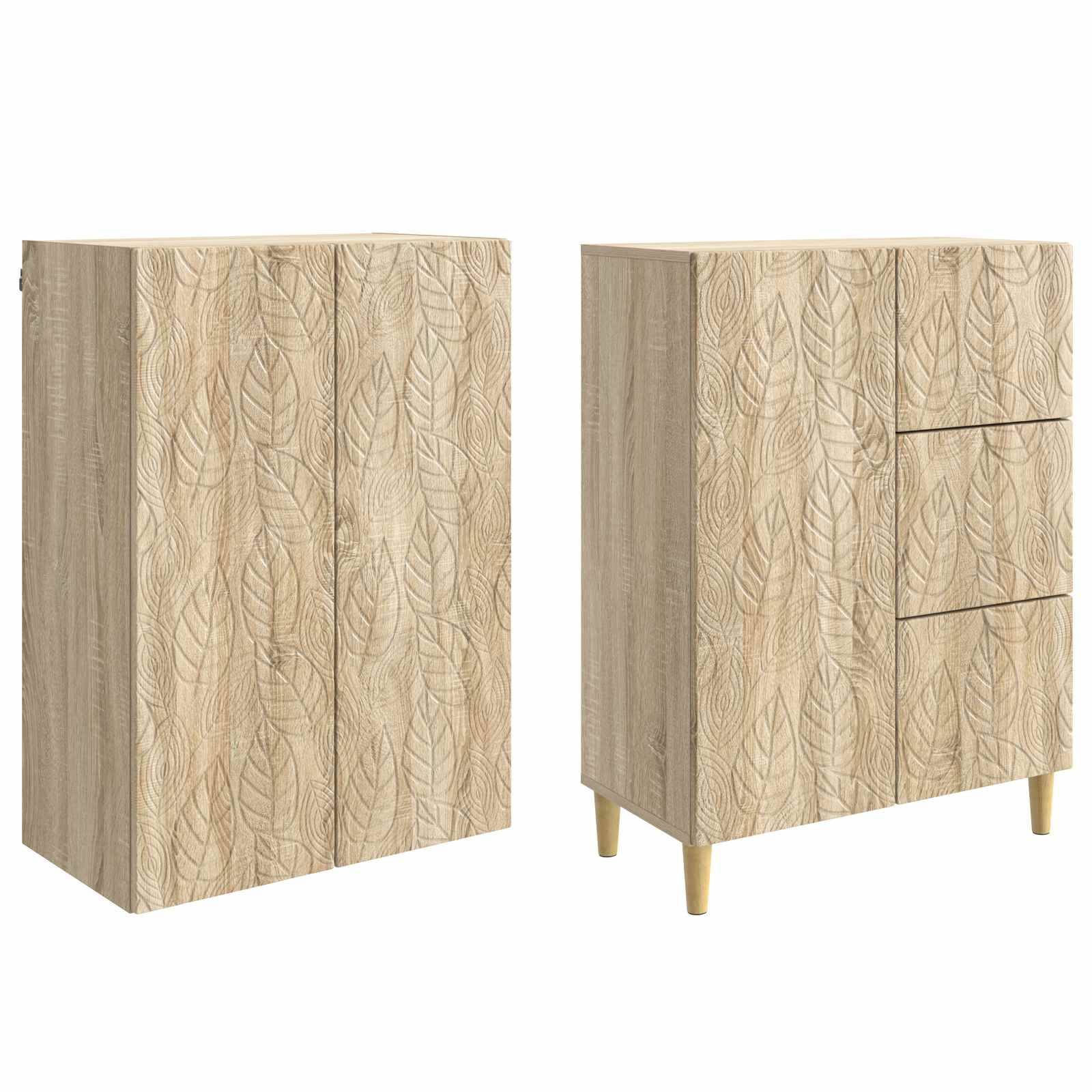 vidaXL 2 pcs Sonoma-Eiche