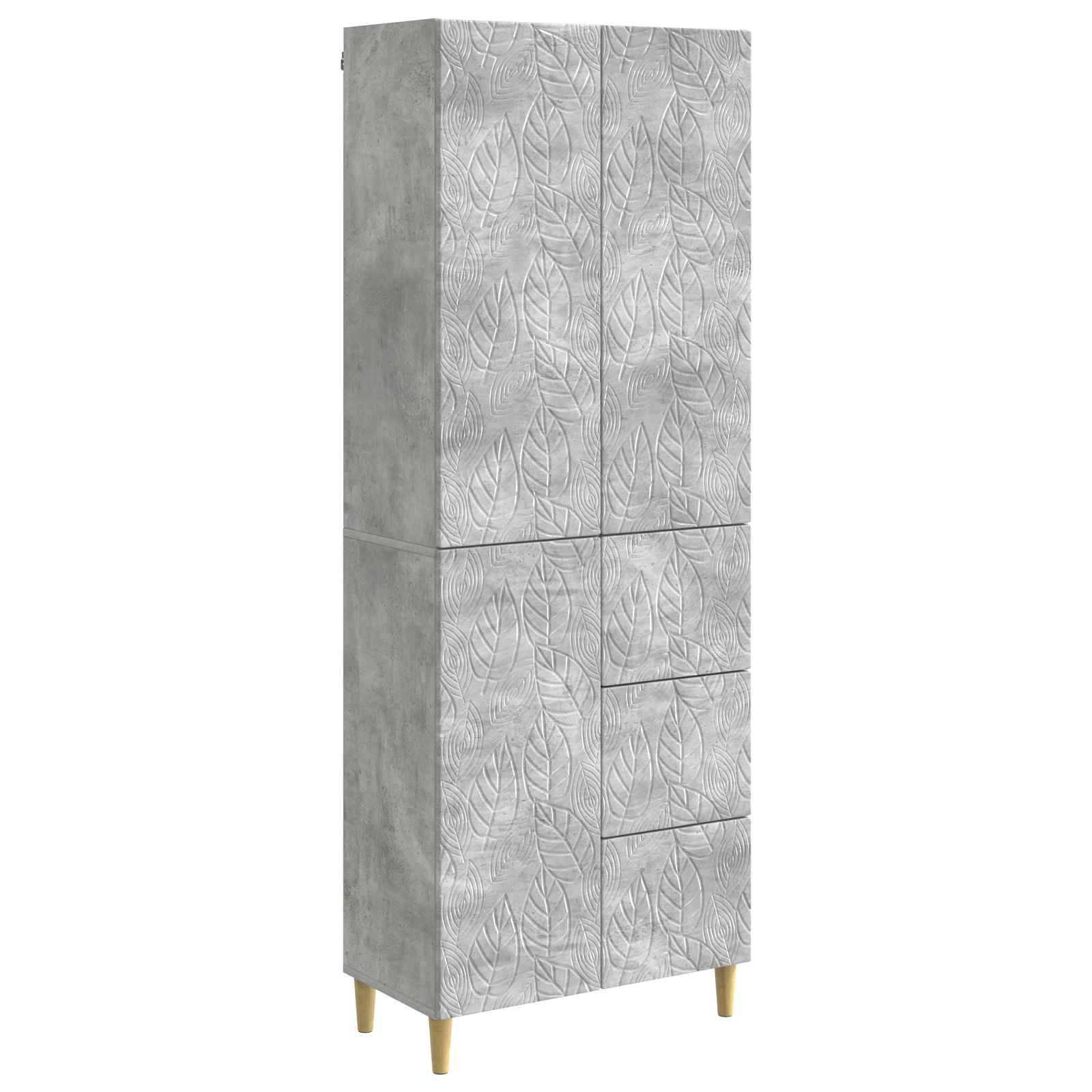 vidaXL 2 pcs Betongrau