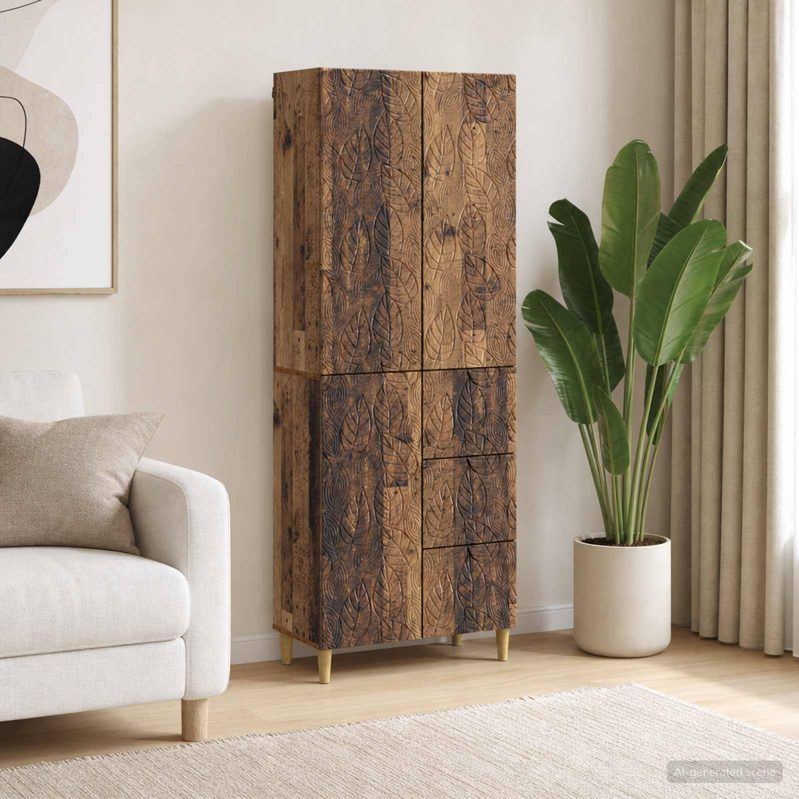 vidaXL 2 pcs Altholz