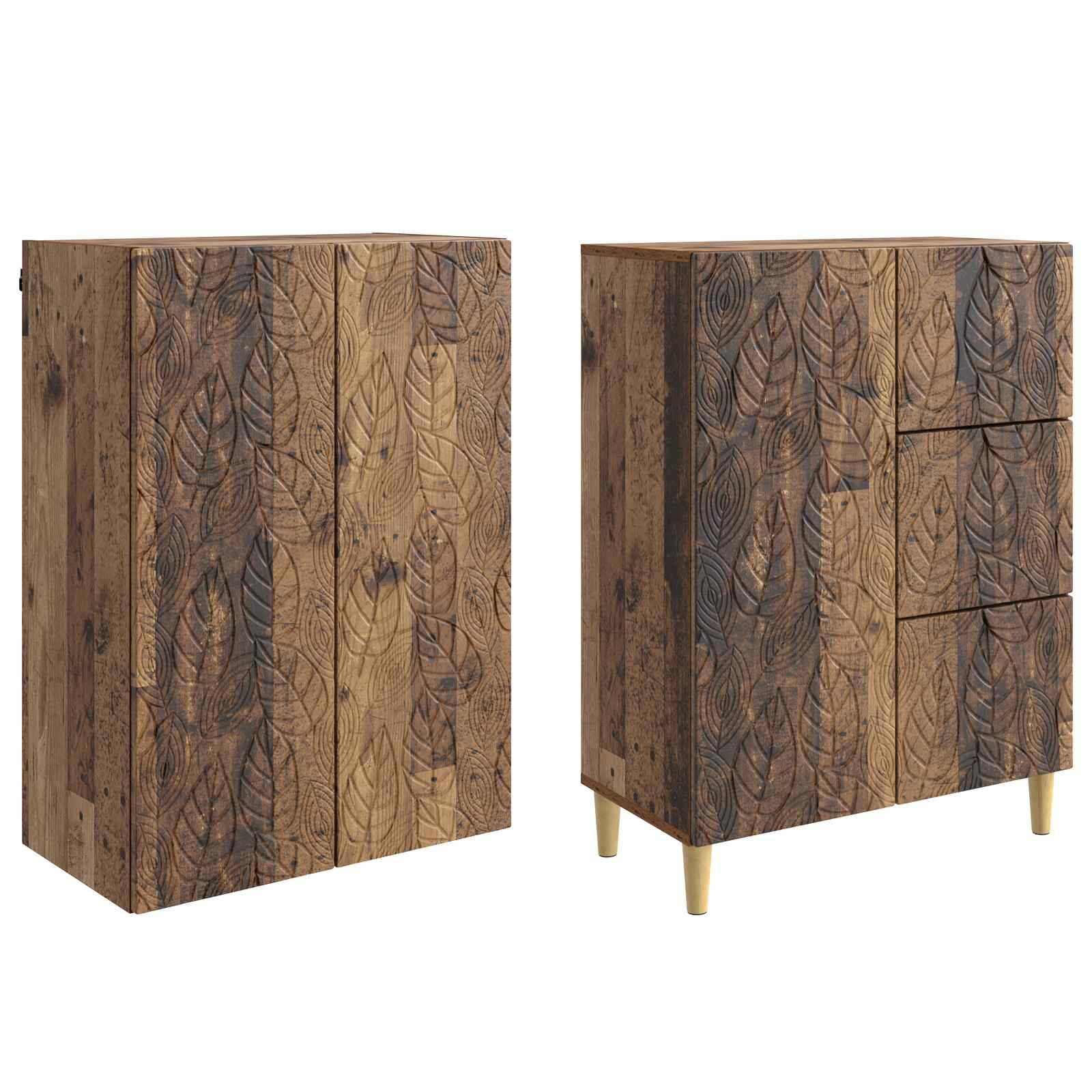 vidaXL 2 pcs Altholz