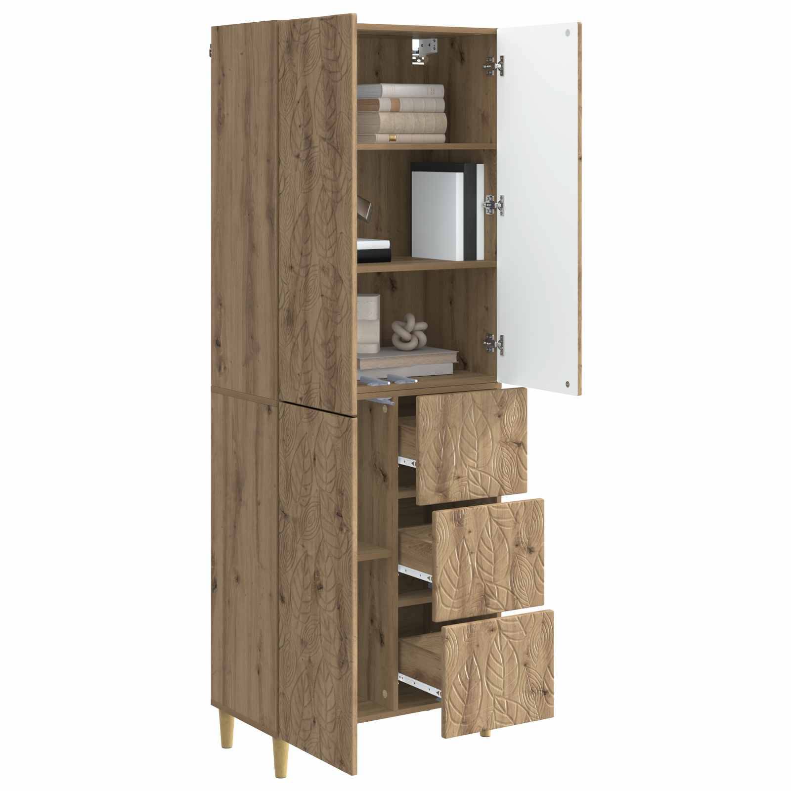 vidaXL 2 Stk. Artisan-Eiche