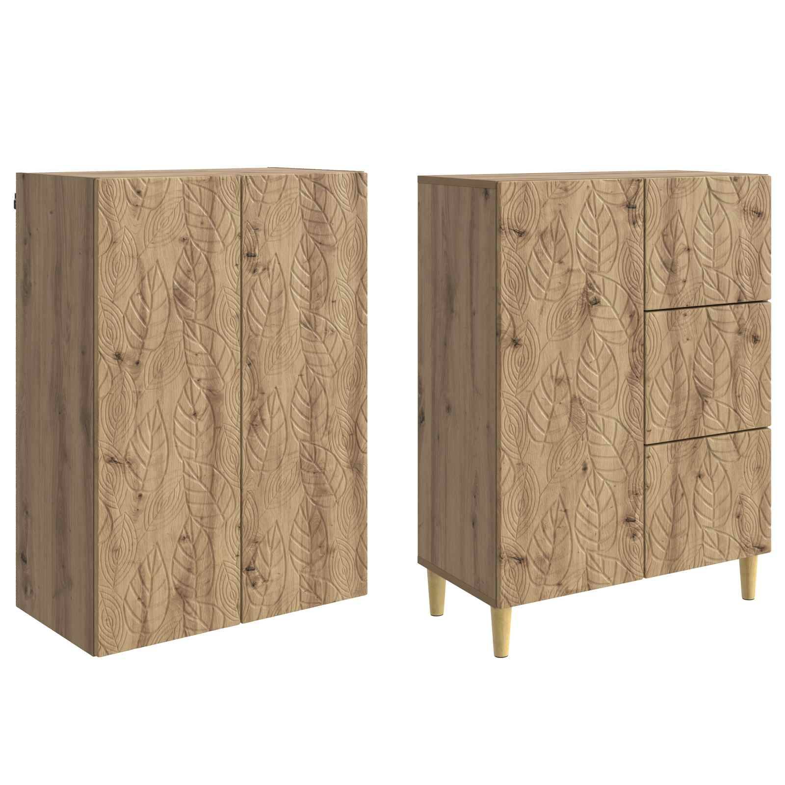 vidaXL 2 Stk. Artisan-Eiche