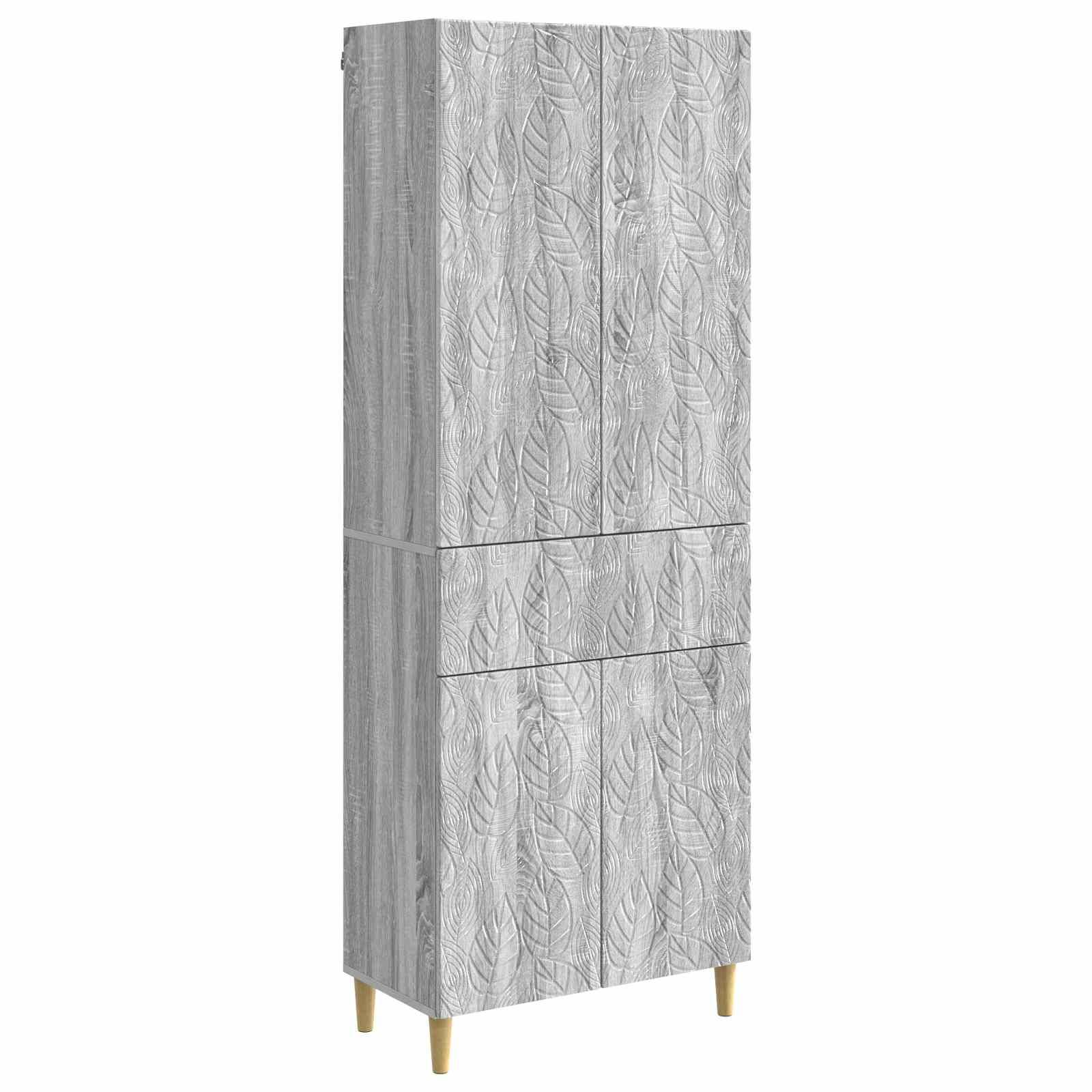 vidaXL Schrankset 2 pcs Grau Sonoma Holzwerkstoff