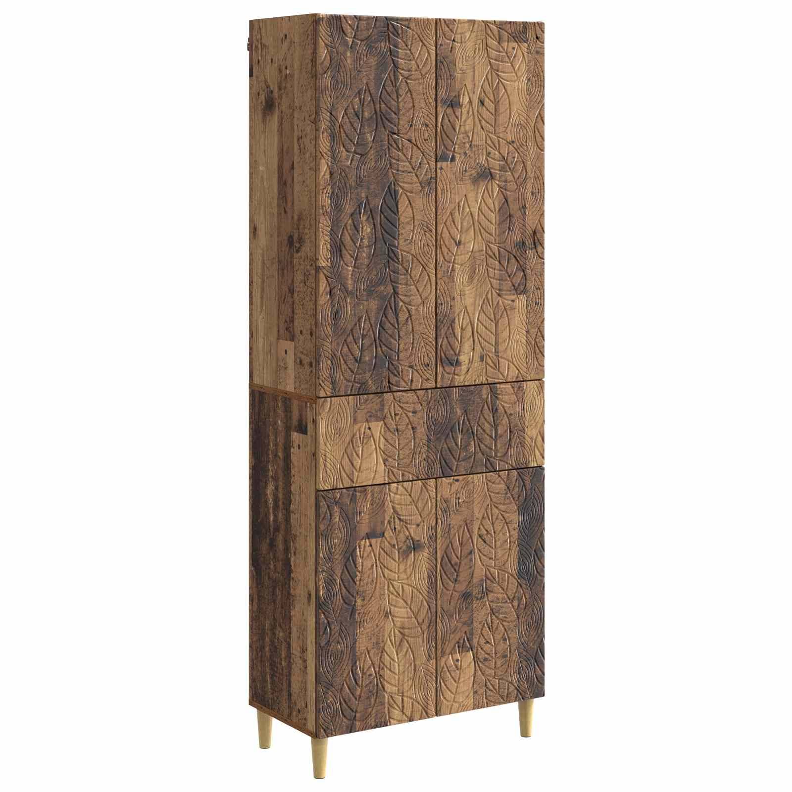 vidaXL Schrankset 2 pcs Altholz Holzwerkstoff