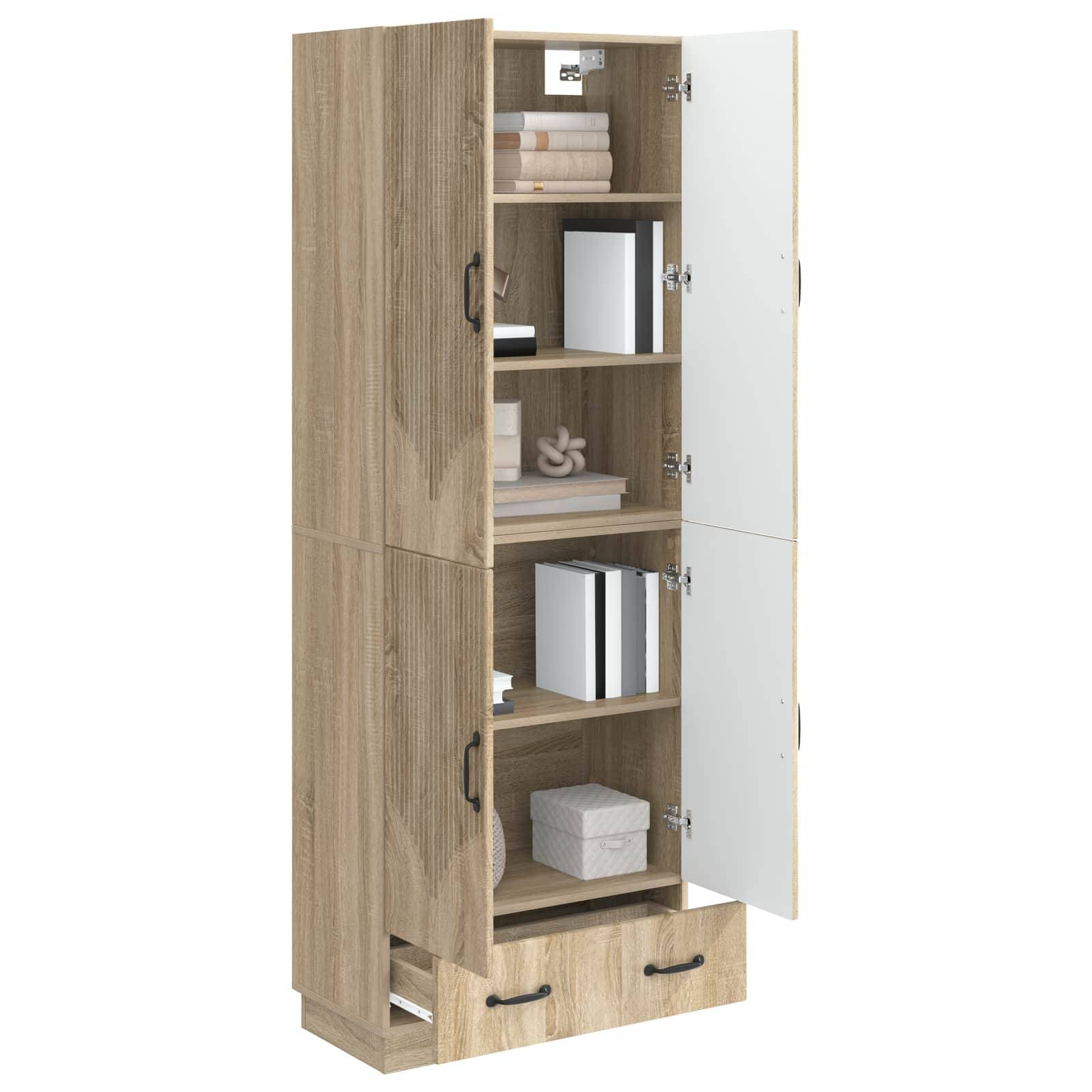 vidaXL Schrankset 2 pcs Sonoma-Eiche Holzwerkstoff