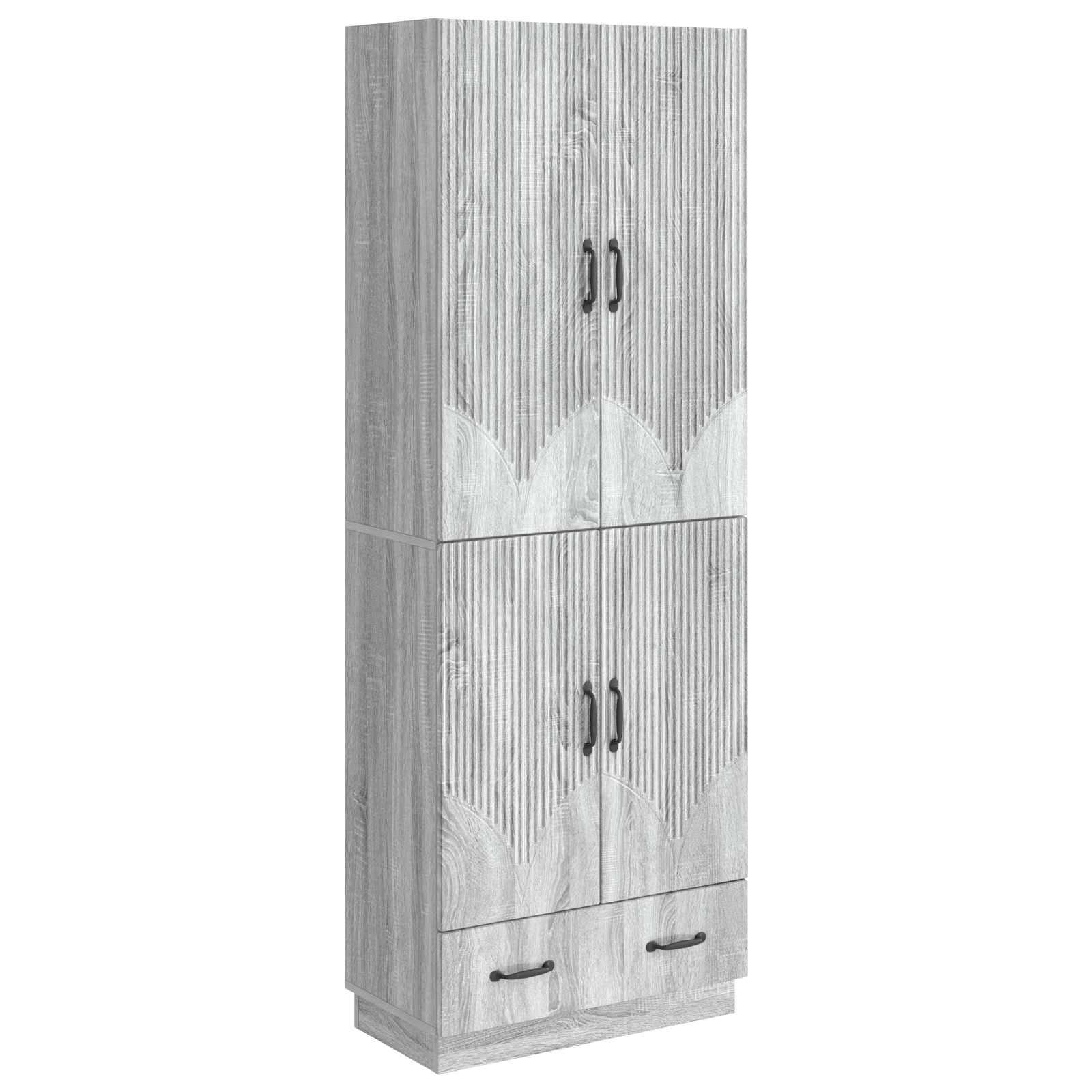 vidaXL Schrankset 2 pcs Grau Sonoma Holzwerkstoff