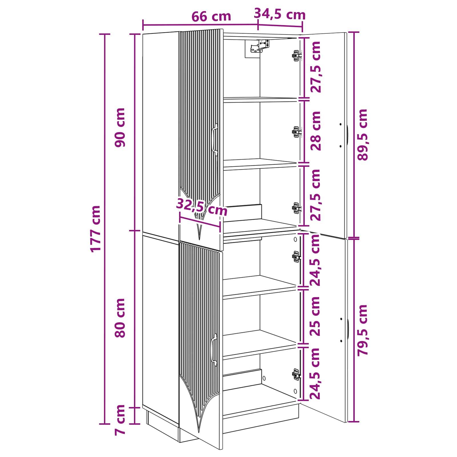 vidaXL Schrankset 2 pcs Betongrau Holzwerkstoff