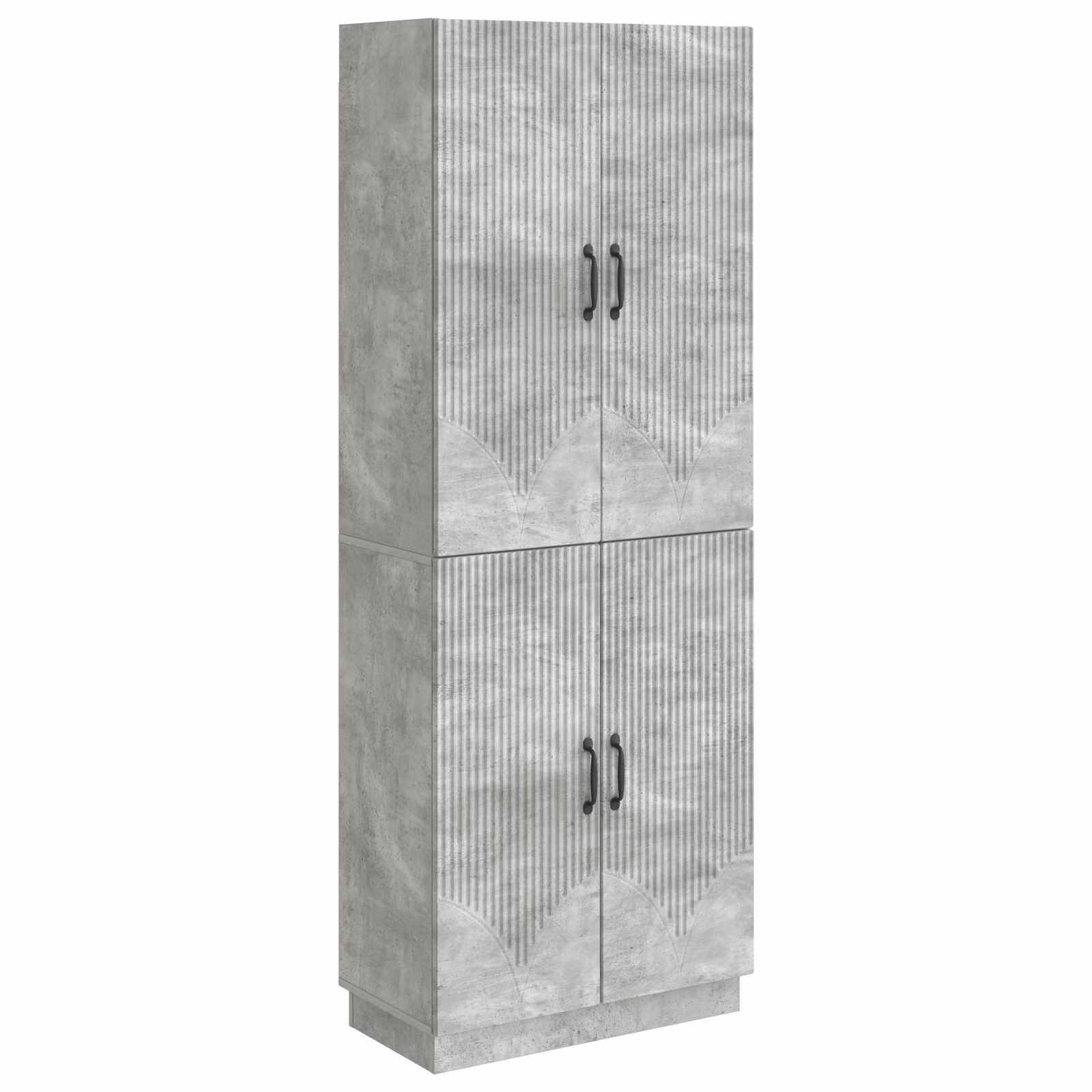 vidaXL Schrankset 2 pcs Betongrau Holzwerkstoff