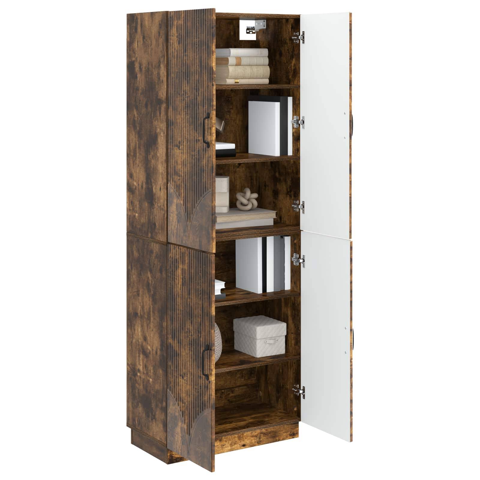 vidaXL Schrankset 2 pcs Geräucherte Eiche Holzwerkstoff