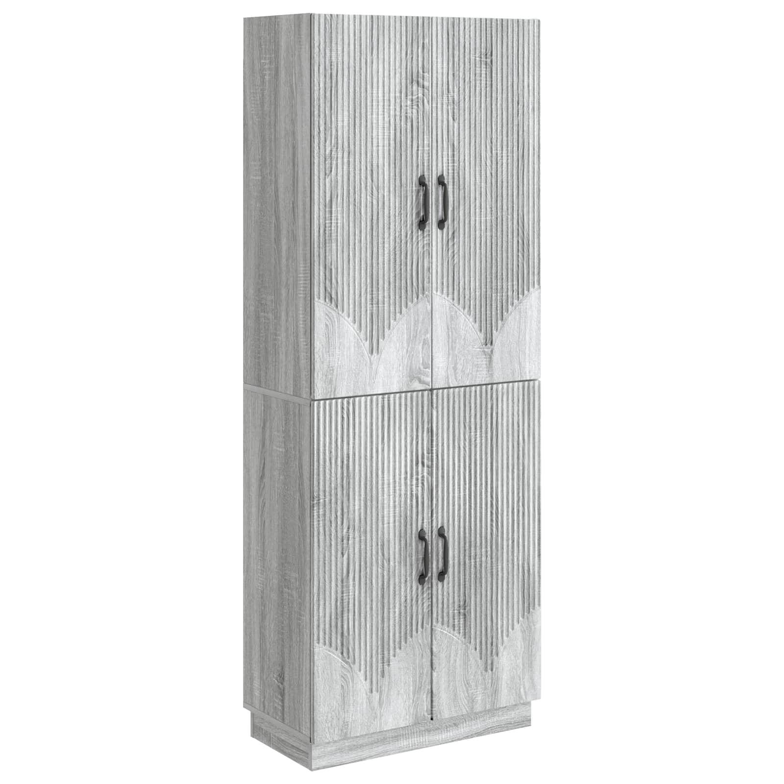 vidaXL Schrankset 2 pcs Grau Sonoma Holzwerkstoff