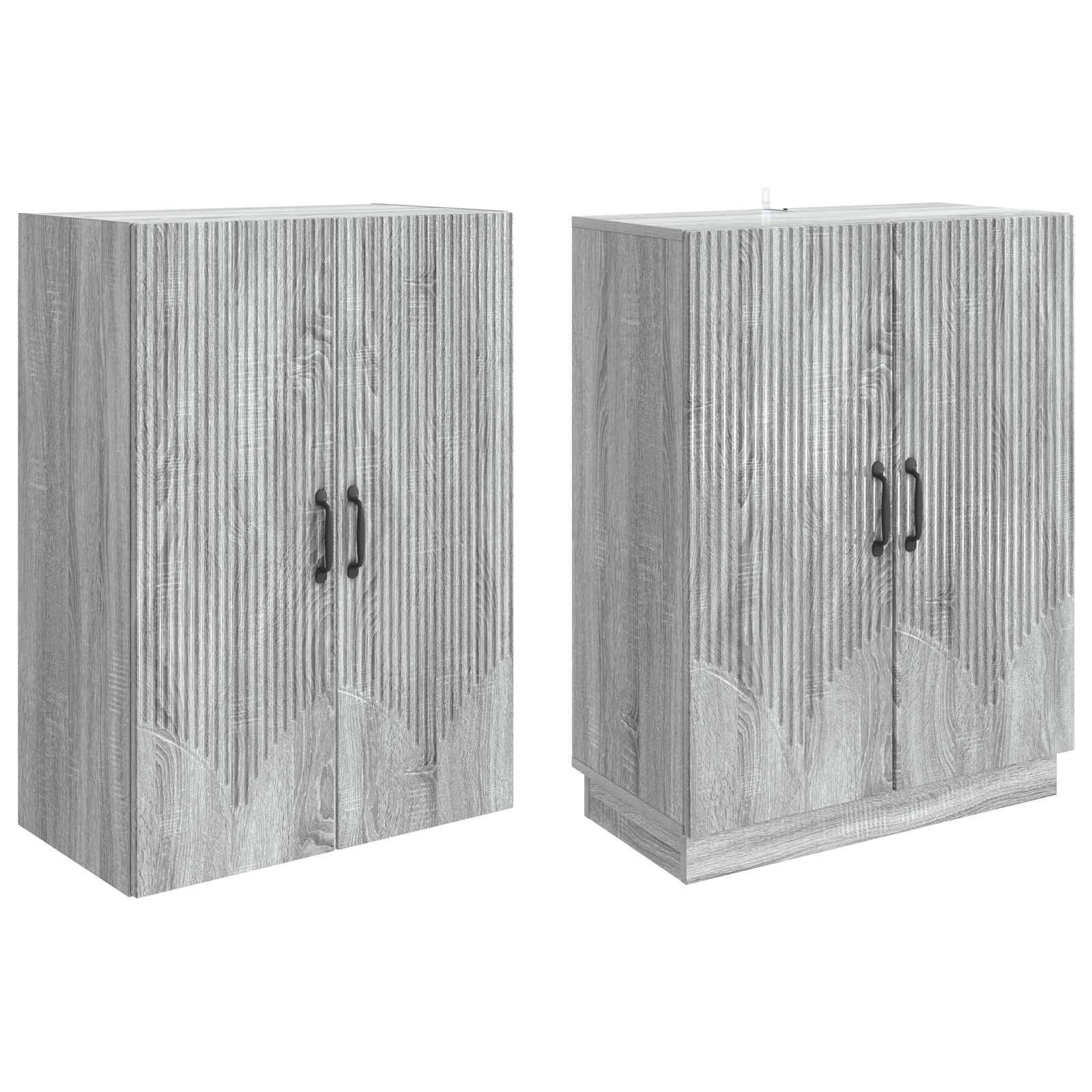 vidaXL Schrankset 2 pcs Grau Sonoma Holzwerkstoff