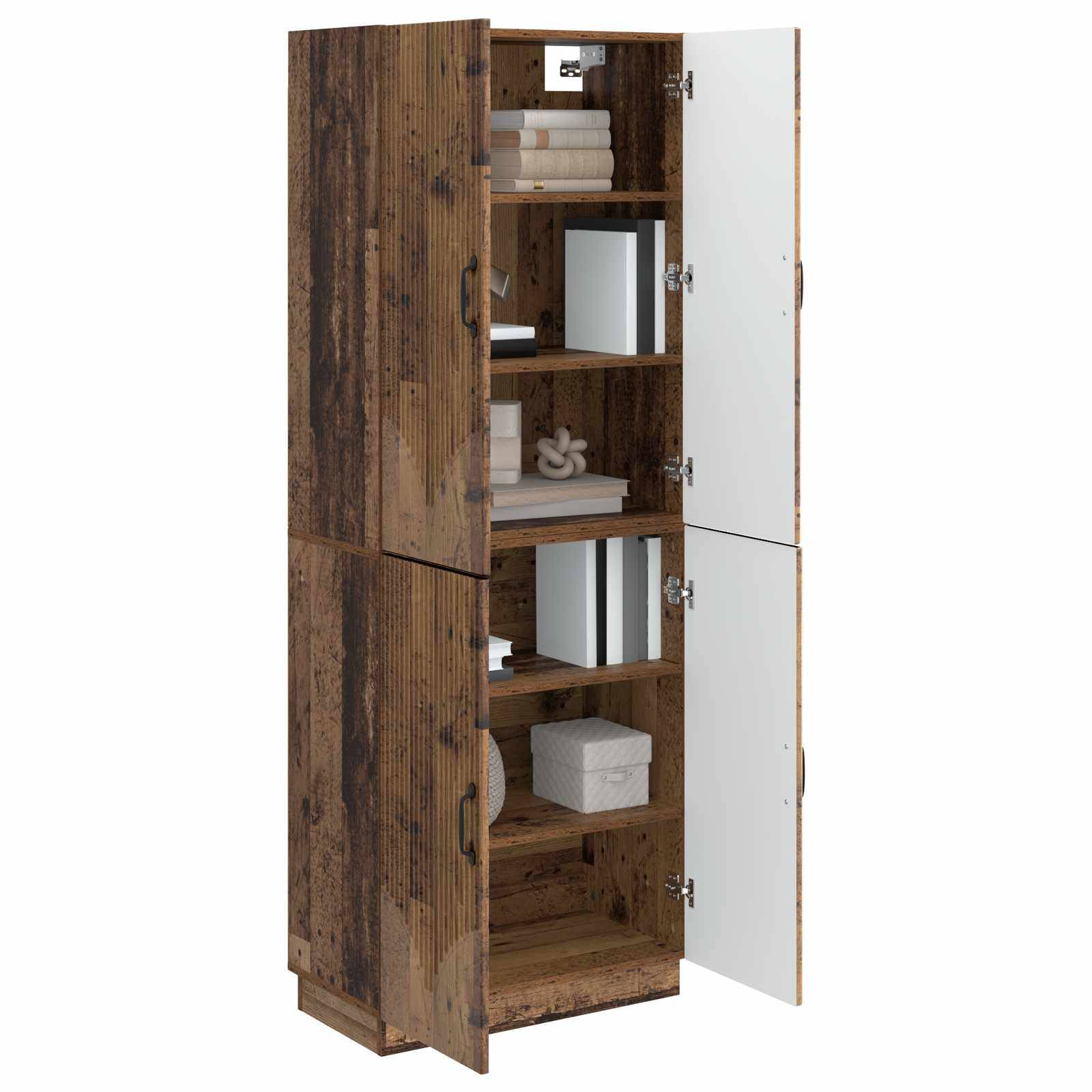 vidaXL Schrankset 2 pcs Altholz Holzwerkstoff