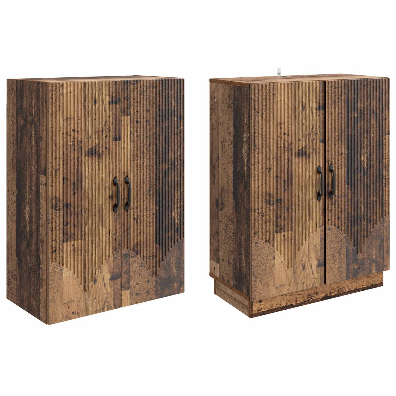 vidaXL Schrankset 2 pcs Altholz Holzwerkstoff
