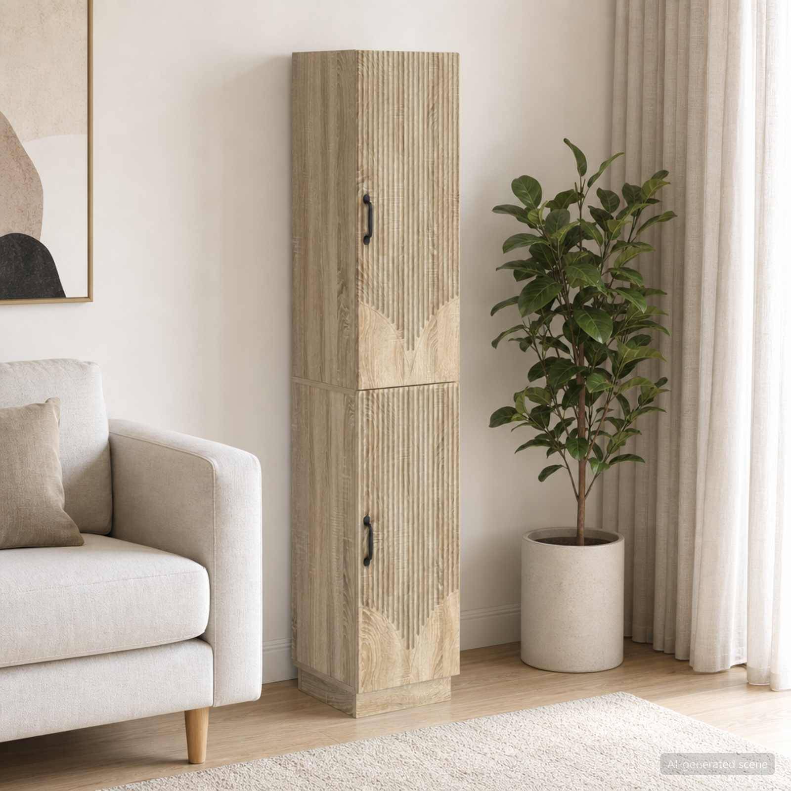vidaXL Schrankset 2 pcs Sonoma-Eiche Holzwerkstoff