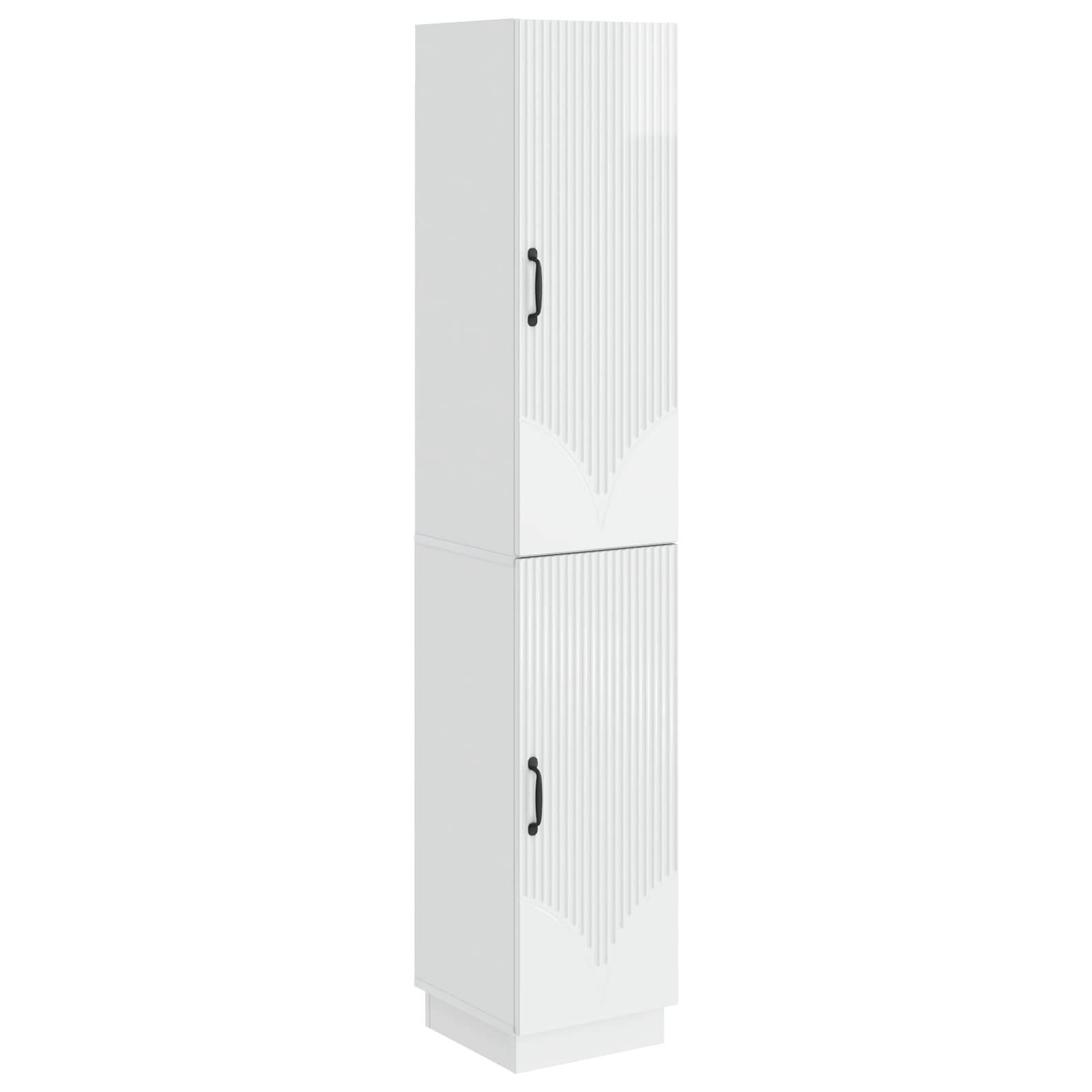 vidaXL Schrankset 2 pcs Hochglanz Weiß Holzwerkstoff