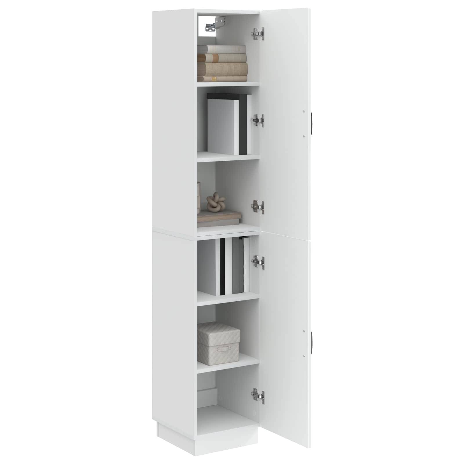 vidaXL Schrankset 2 pcs Hochglanz Weiß Holzwerkstoff