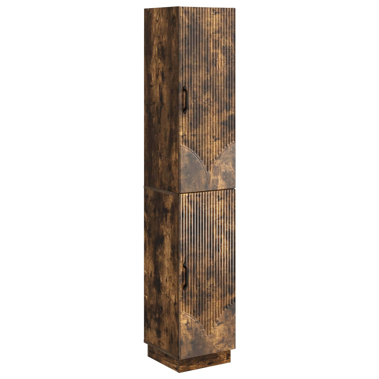 vidaXL Schrankset 2 pcs Geräucherte Eiche Holzwerkstoff