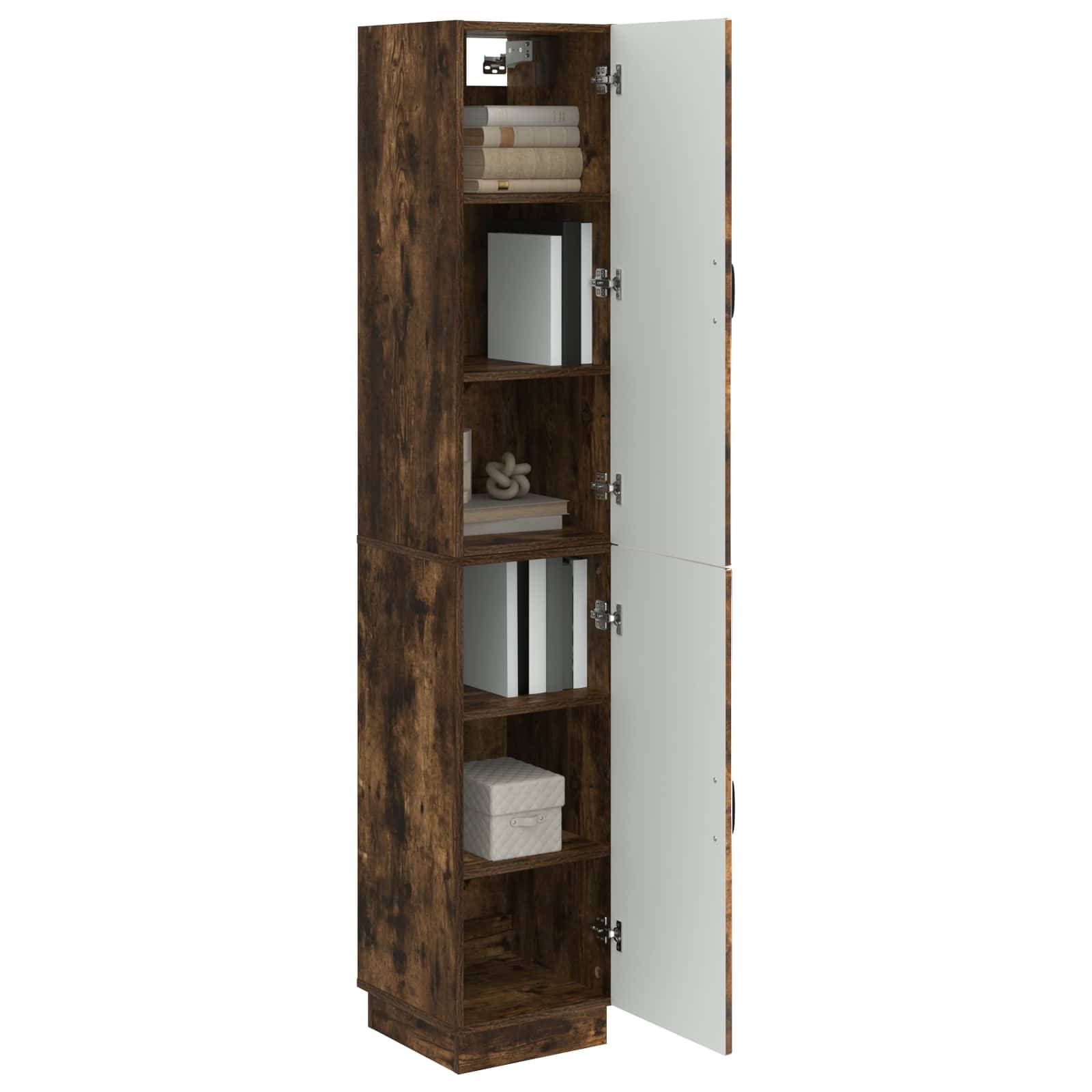 vidaXL Schrankset 2 pcs Geräucherte Eiche Holzwerkstoff