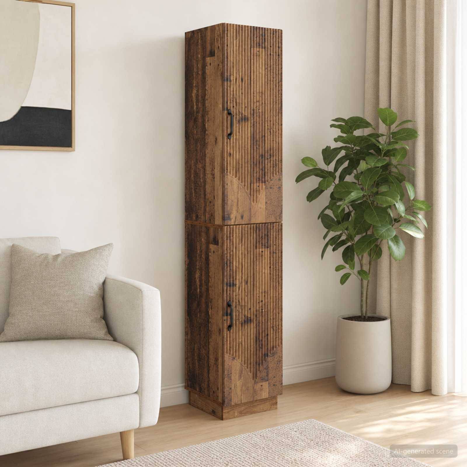 vidaXL Schrankset 2 pcs Altholz Holzwerkstoff