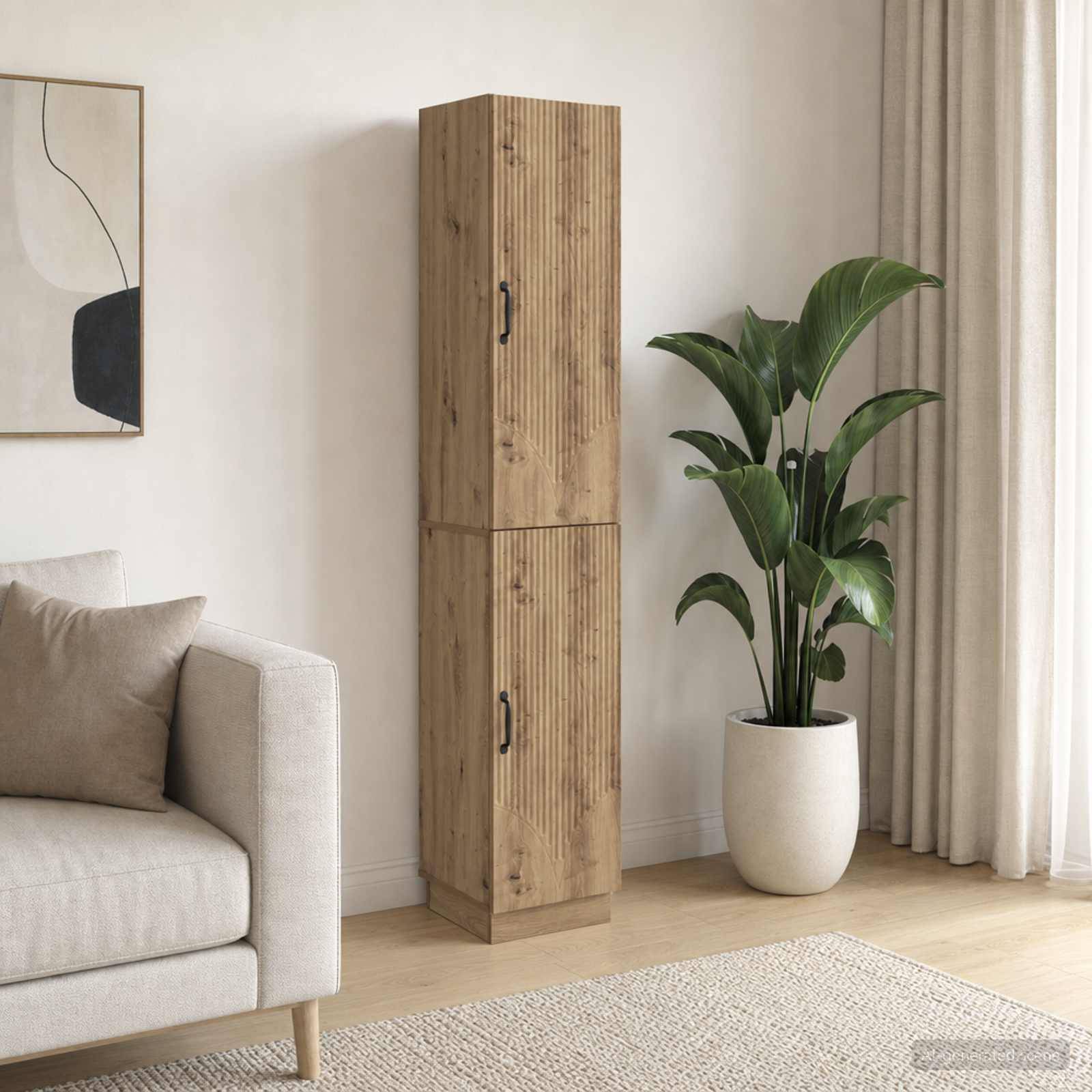 vidaXL Schrankset 2 Stk. Artisan-Eiche Holzwerkstoff