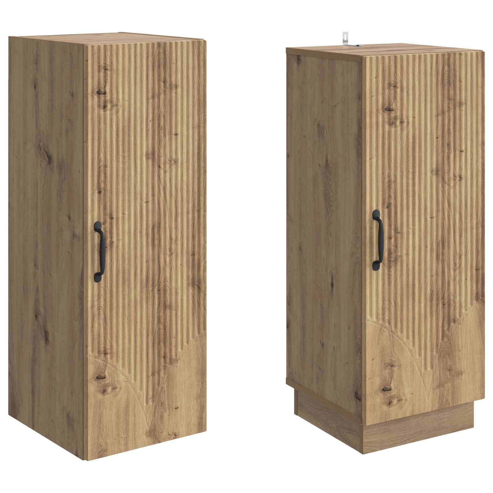 vidaXL Schrankset 2 Stk. Artisan-Eiche Holzwerkstoff
