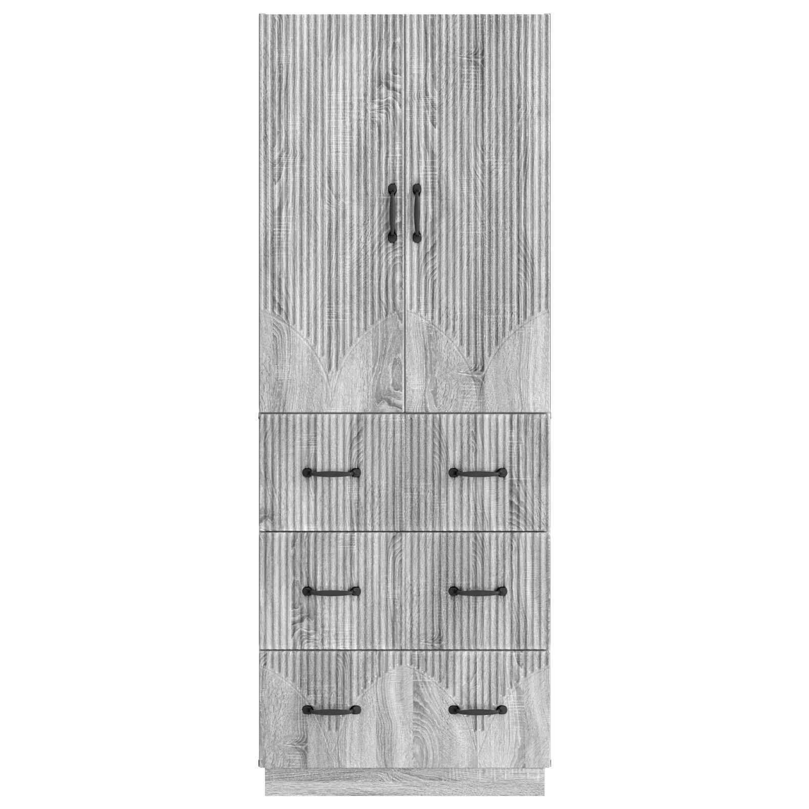 vidaXL Schrankset 2 pcs Grau Sonoma 66 x 34,5 x 87 cm Holzwerkstoff