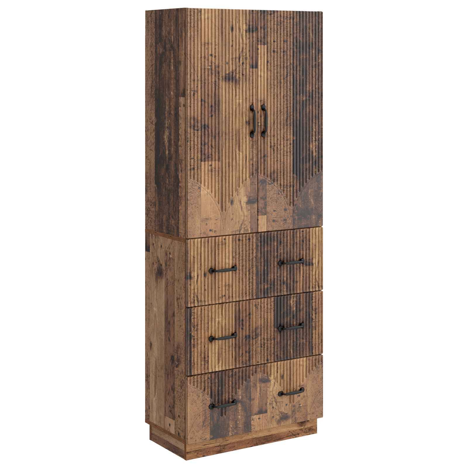 vidaXL Schrankset 2 pcs Altholz 66 x 34,5 x 87 cm Holzwerkstoff