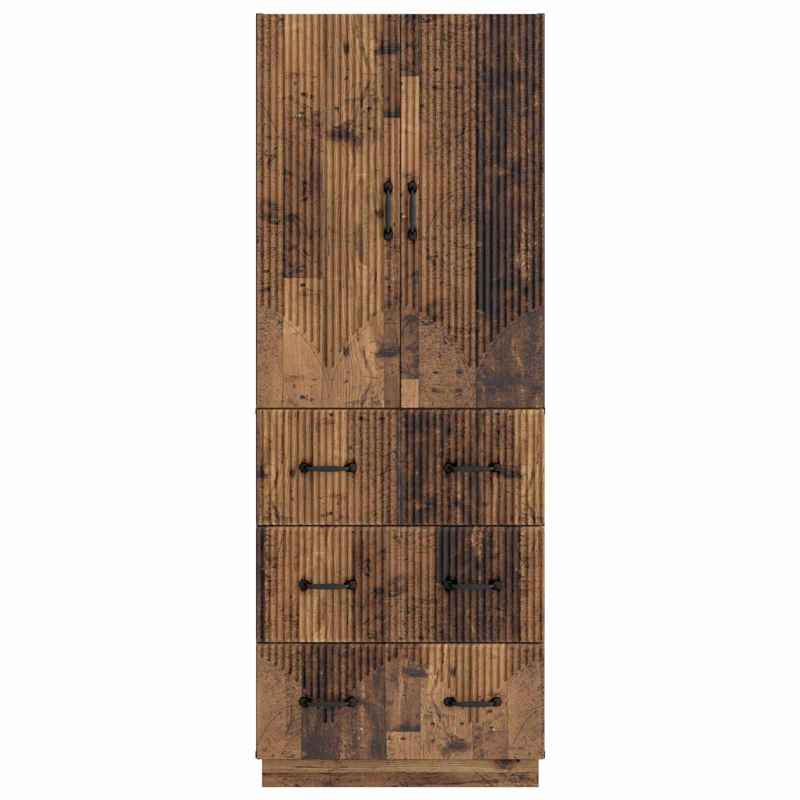 vidaXL Schrankset 2 pcs Altholz 66 x 34,5 x 87 cm Holzwerkstoff