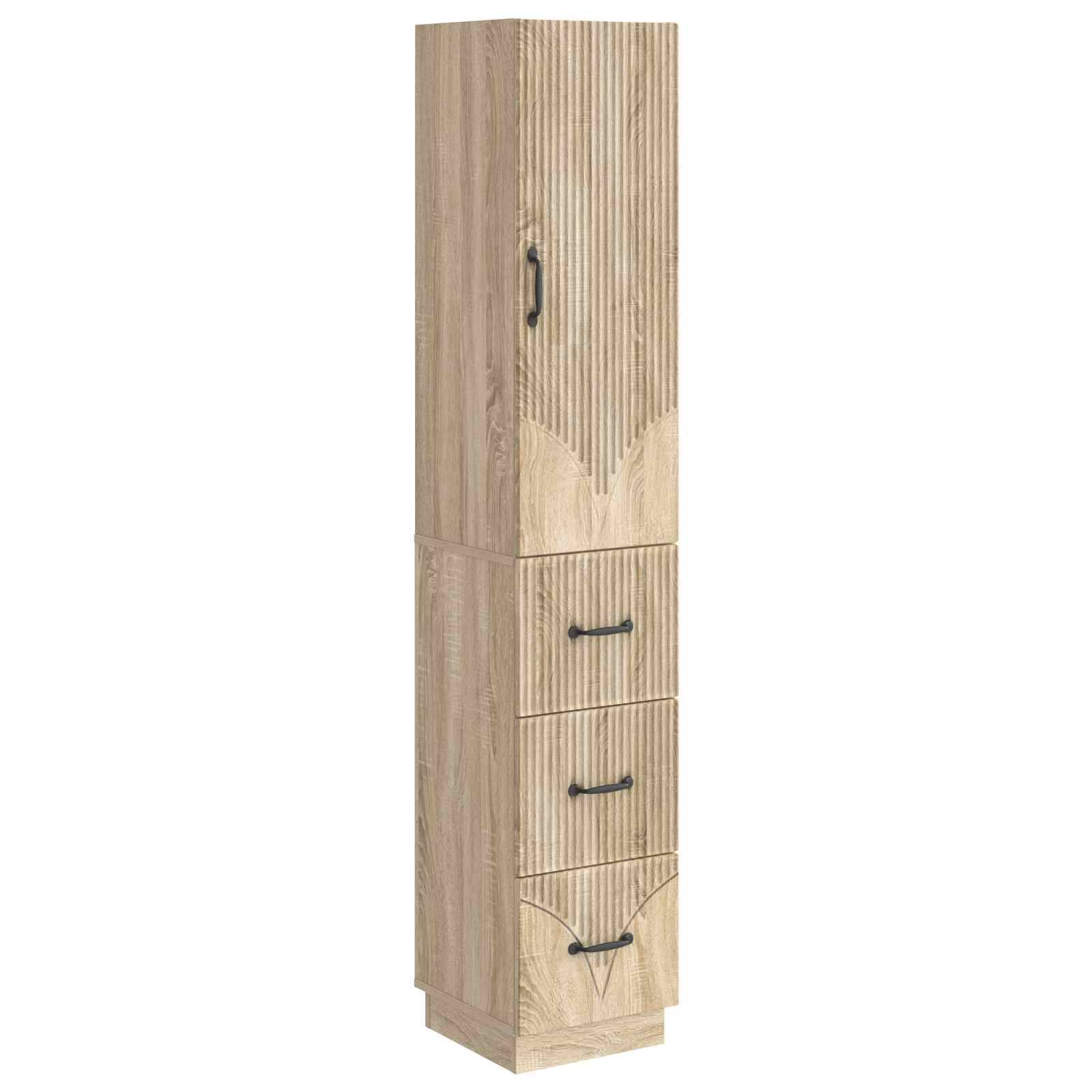 vidaXL Schrankset 2 pcs Sonoma-Eiche 33 x 34,5 x 87 cm Holzwerkstoff