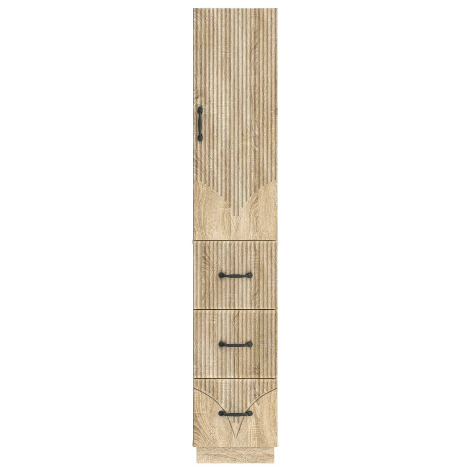 vidaXL Schrankset 2 pcs Sonoma-Eiche 33 x 34,5 x 87 cm Holzwerkstoff