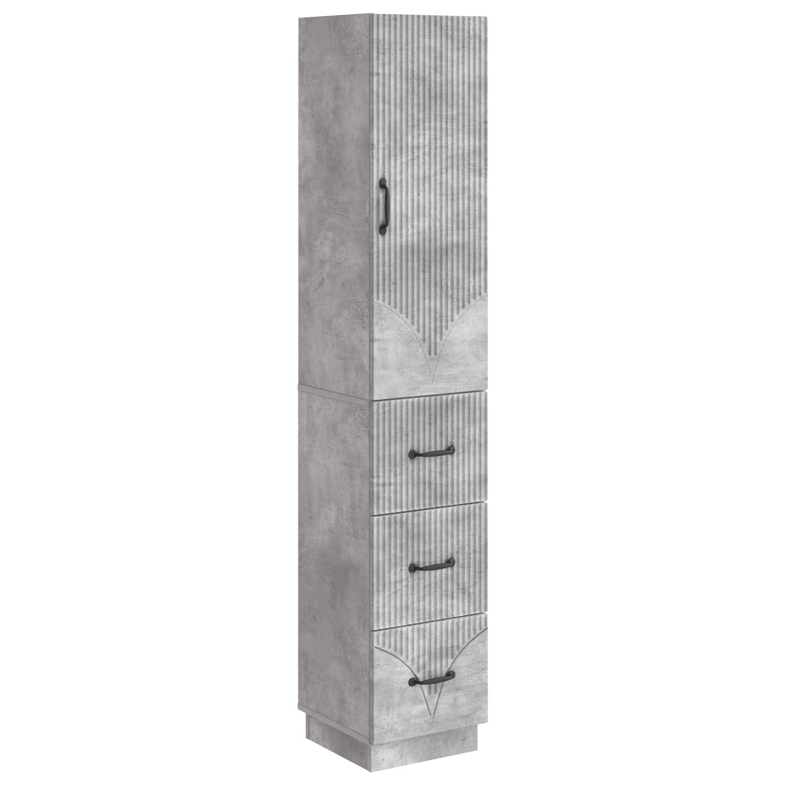vidaXL Schrankset 2 pcs Betongrau 33 x 34,5 x 87 cm Holzwerkstoff
