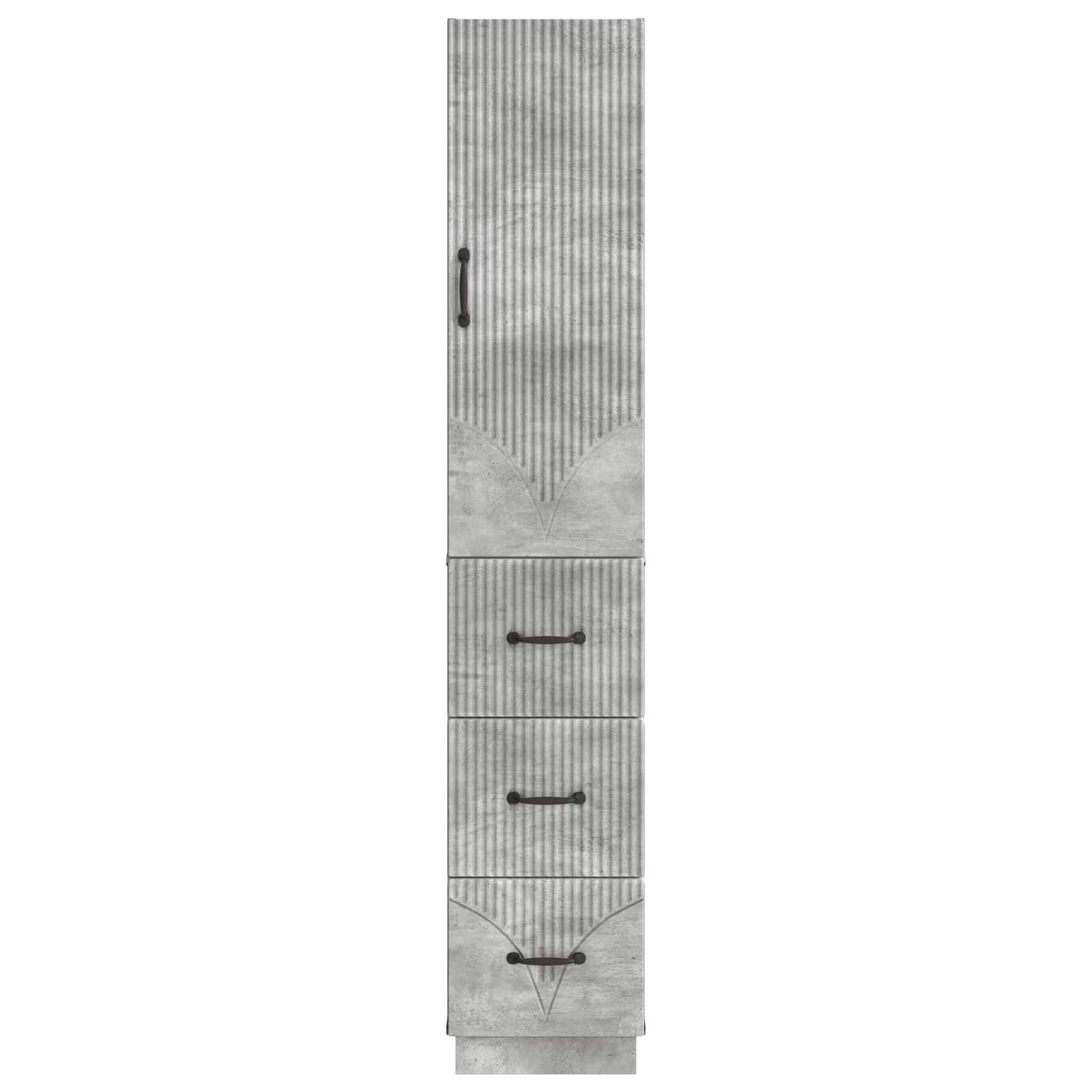 vidaXL Schrankset 2 pcs Betongrau 33 x 34,5 x 87 cm Holzwerkstoff