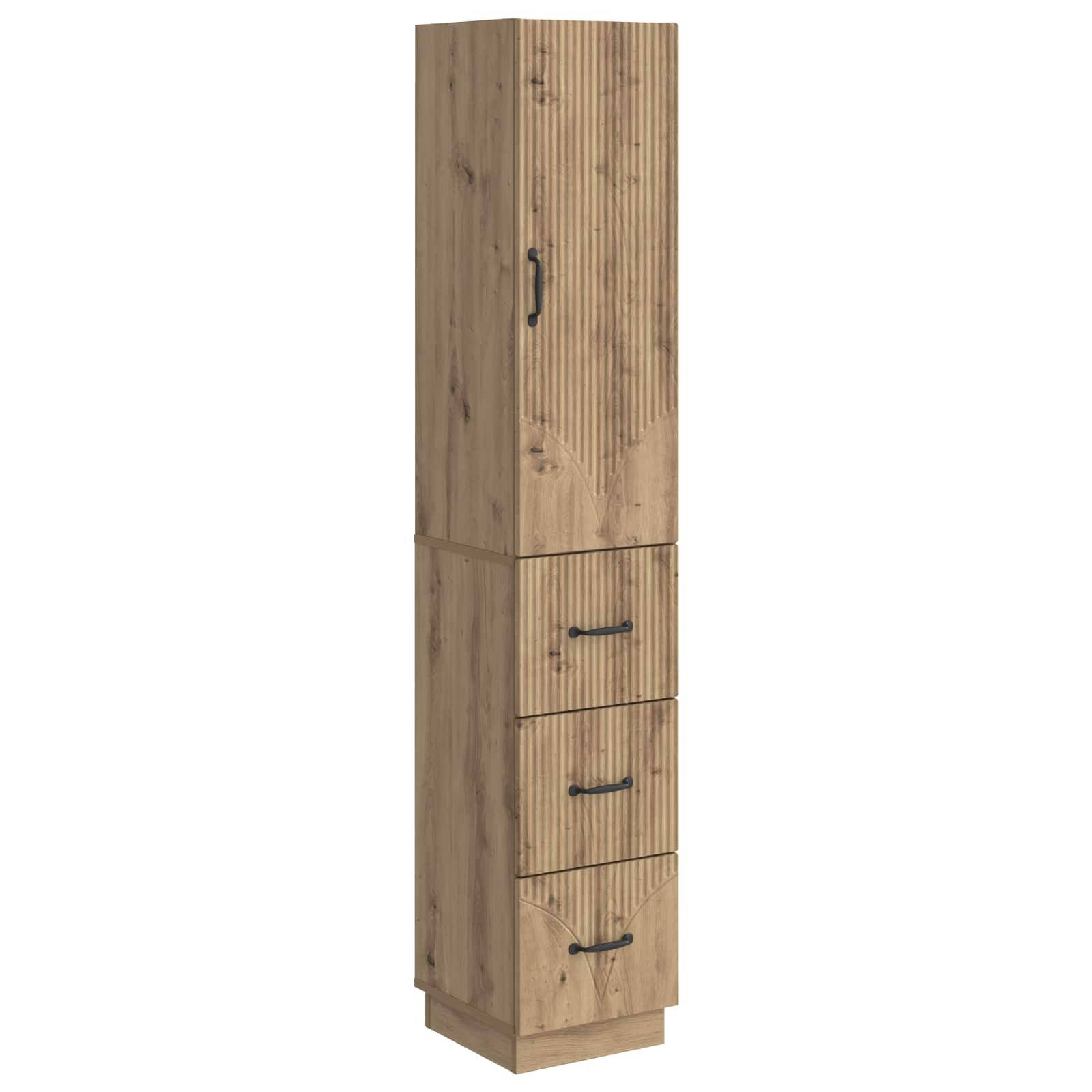 vidaXL Schrankset 2 pcs Artisan-Eiche 33 x 34,5 x 87 cm Holzwerkstoff