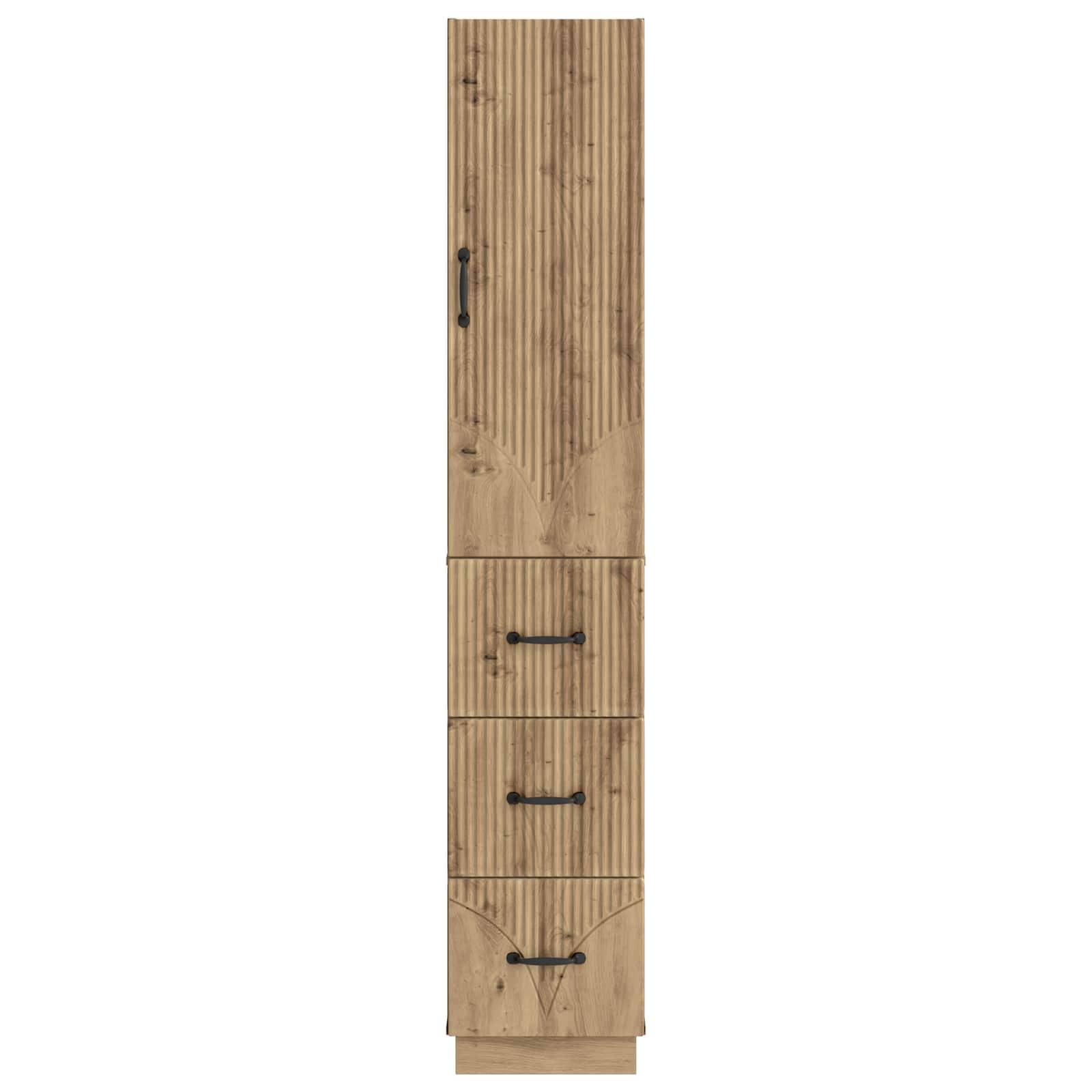 vidaXL Schrankset 2 pcs Artisan-Eiche 33 x 34,5 x 87 cm Holzwerkstoff