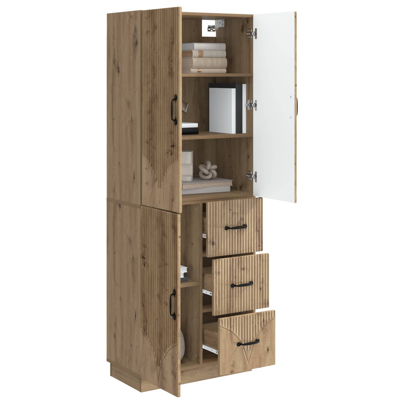 vidaXL Schrankset 2 Stk. Artisan-Eiche Holzwerkstoff
