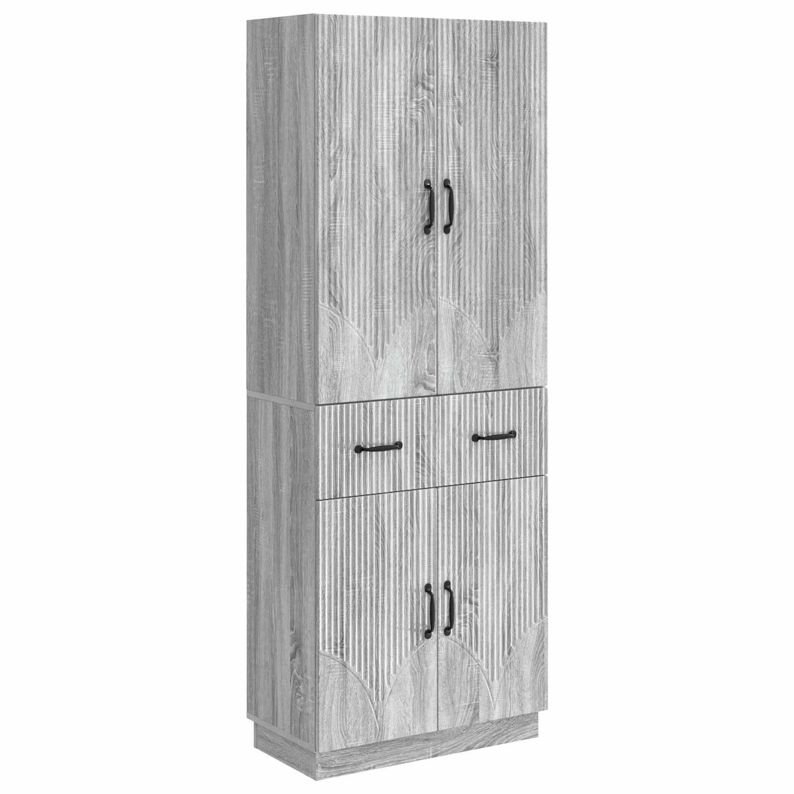 vidaXL Schrankset 2 pcs Grau Sonoma Holzwerkstoff
