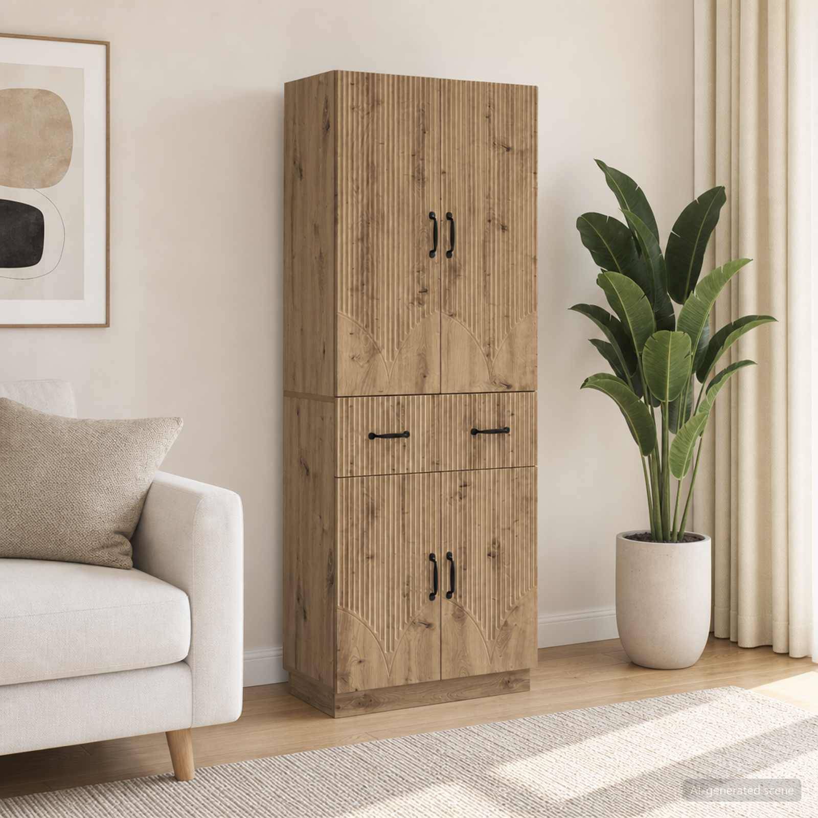 vidaXL Schrankset 2 Stk. Artisan-Eiche Holzwerkstoff