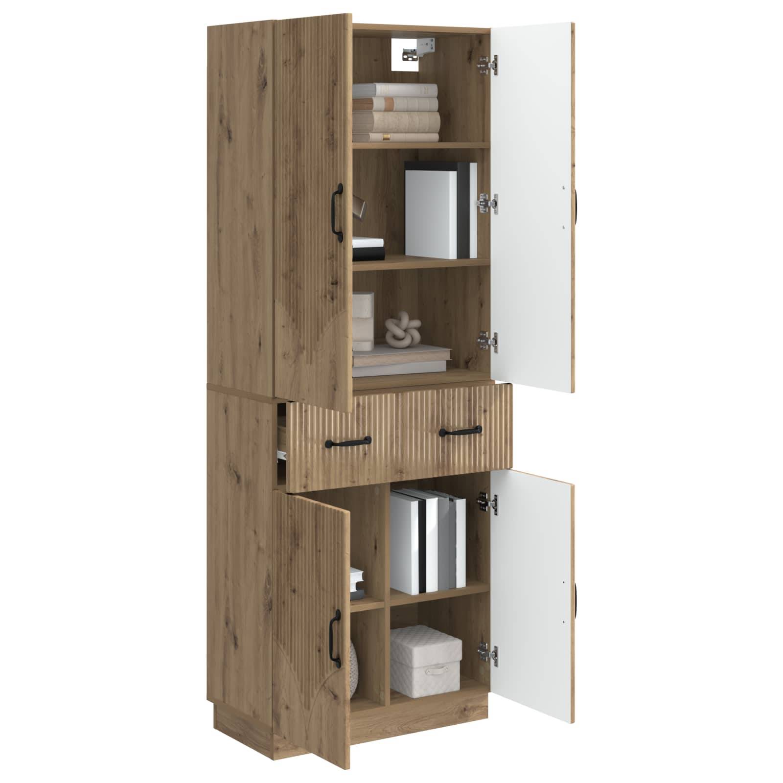 vidaXL Schrankset 2 Stk. Artisan-Eiche Holzwerkstoff
