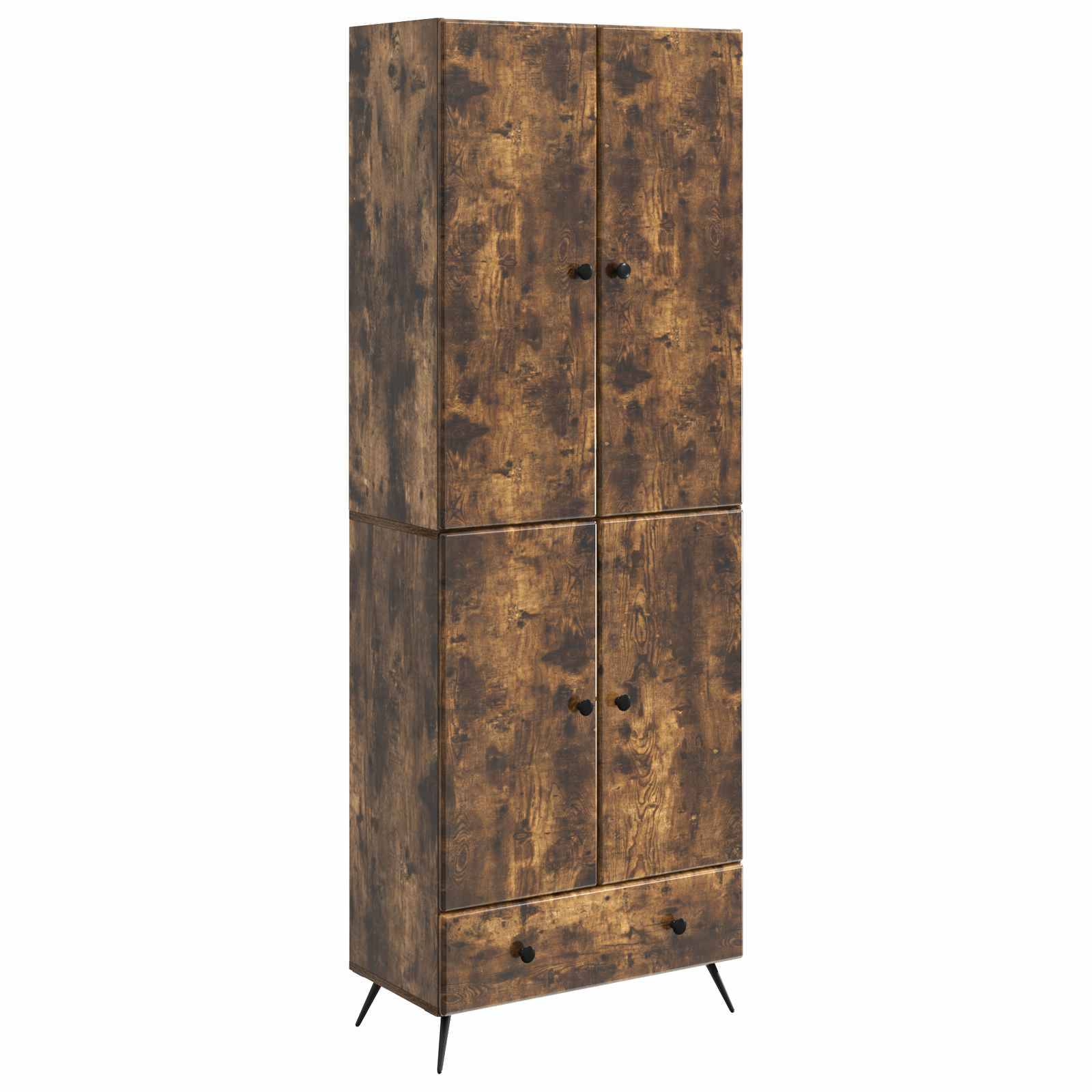 vidaXL Schrankset 2 pcs Geräucherte Eiche Holzwerkstoff