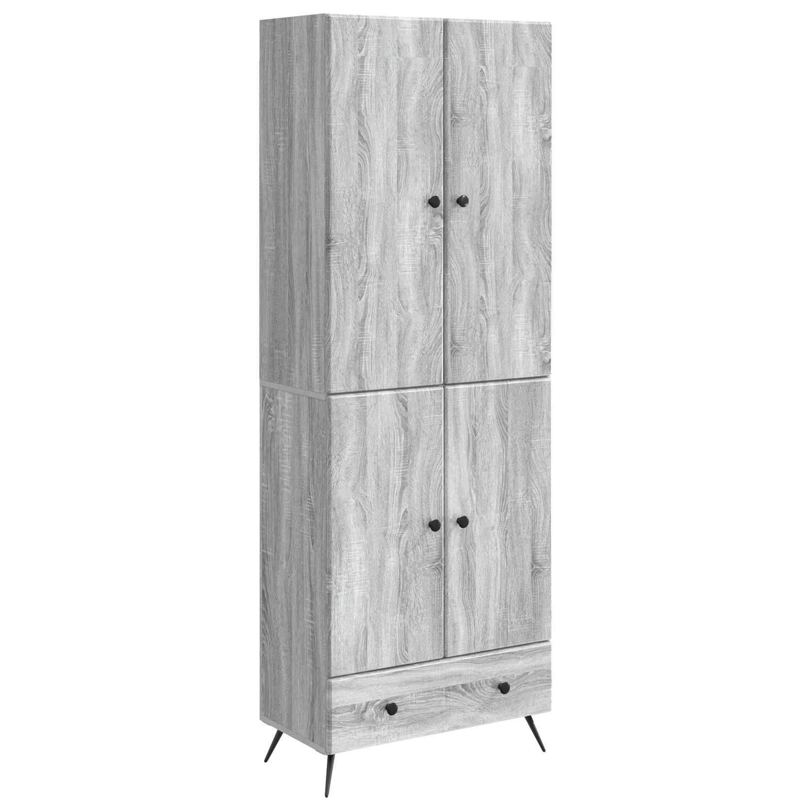 vidaXL Schrankset 2 pcs Grau Sonoma Holzwerkstoff